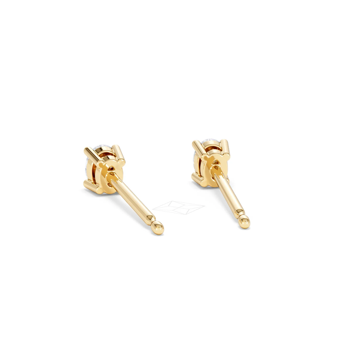 Naomi Oval Cut Lab Diamond Stud Earrings 0.30ct H/SI in 18k Gold Vermeil - Image 55