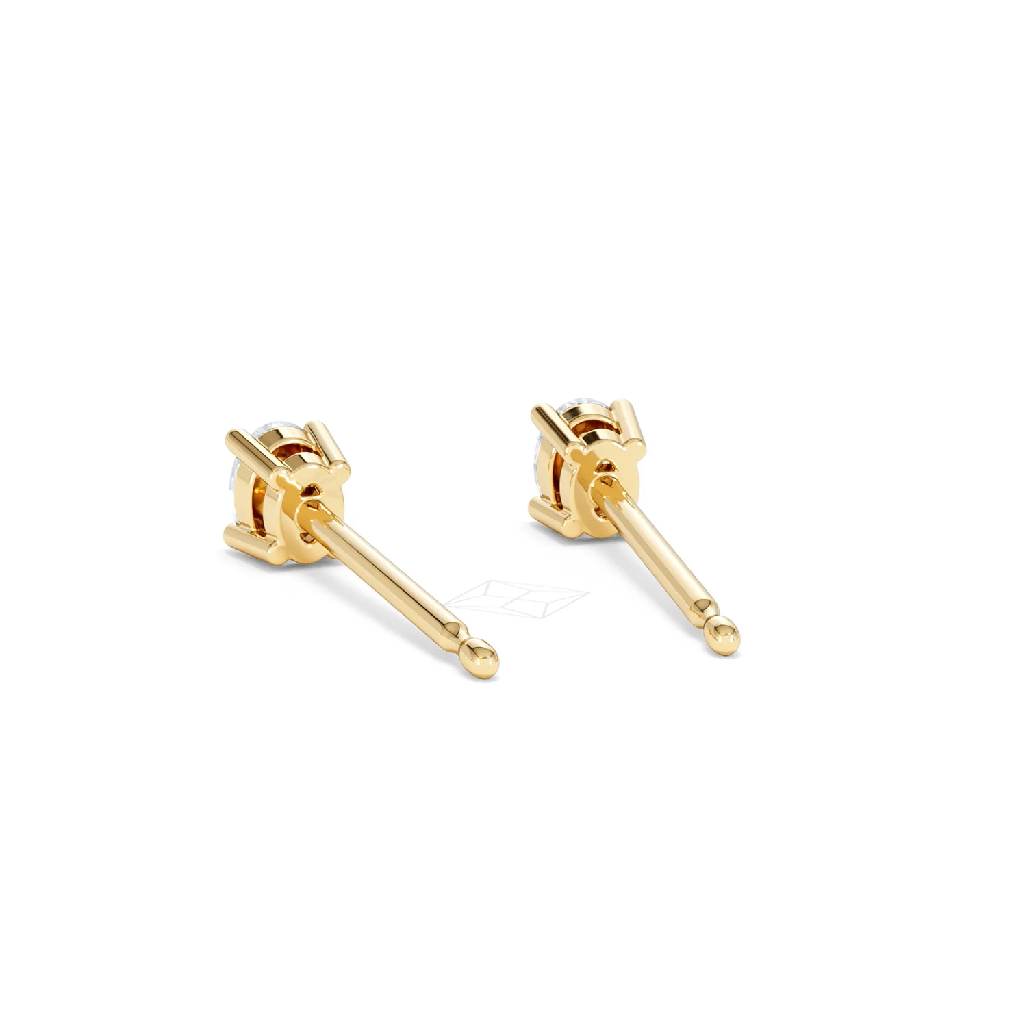 Naomi Oval Cut Lab Diamond Stud Earrings 0.30ct H/SI in 18k Gold Vermeil - Image 56