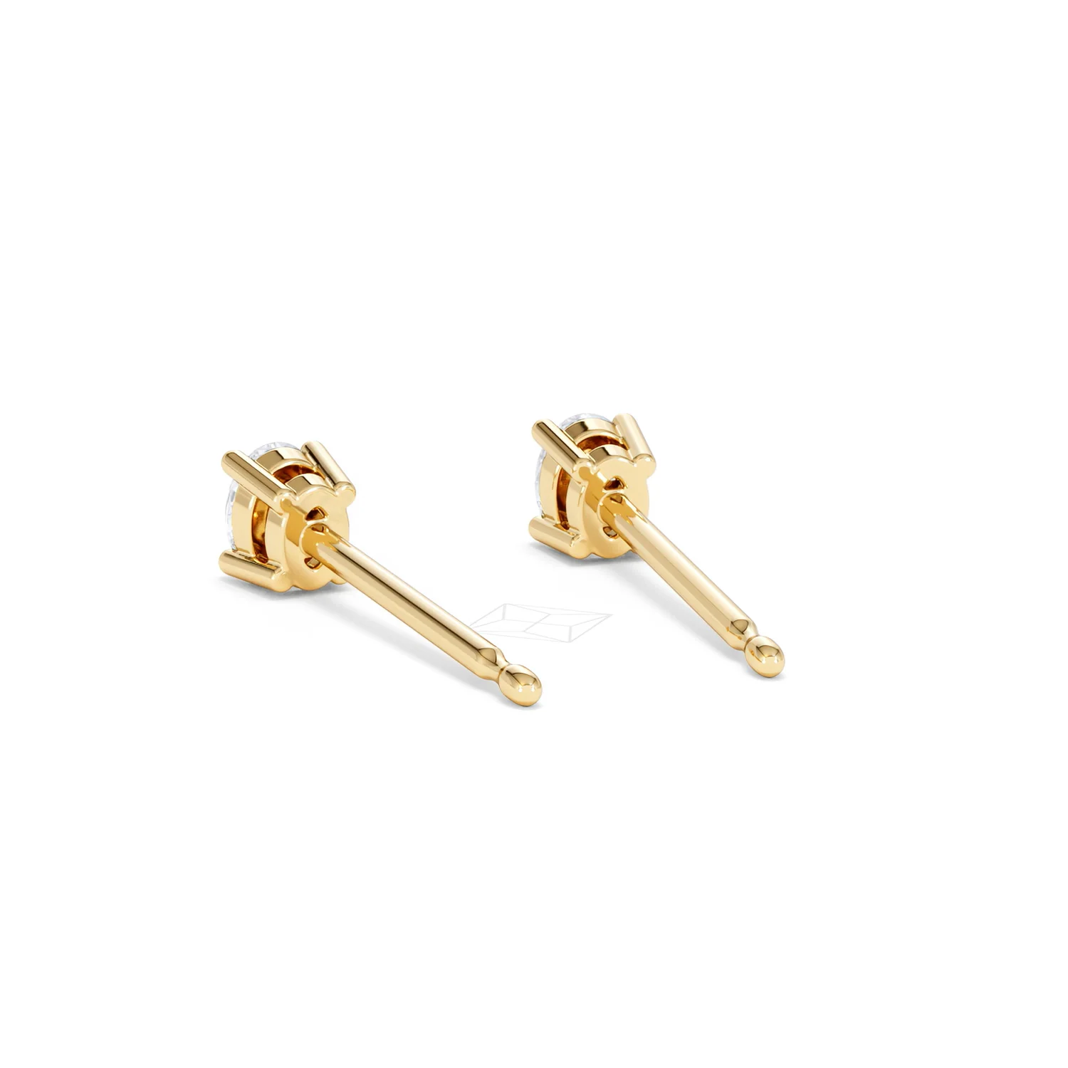 Naomi Oval Cut Lab Diamond Stud Earrings 0.30ct H/SI in 18k Gold Vermeil - Image 57
