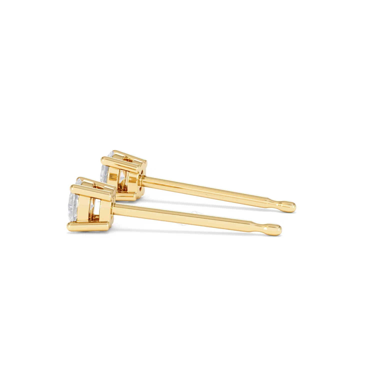 Naomi Oval Cut Lab Diamond Stud Earrings 0.30ct H/SI in 18k Gold Vermeil - Image 69
