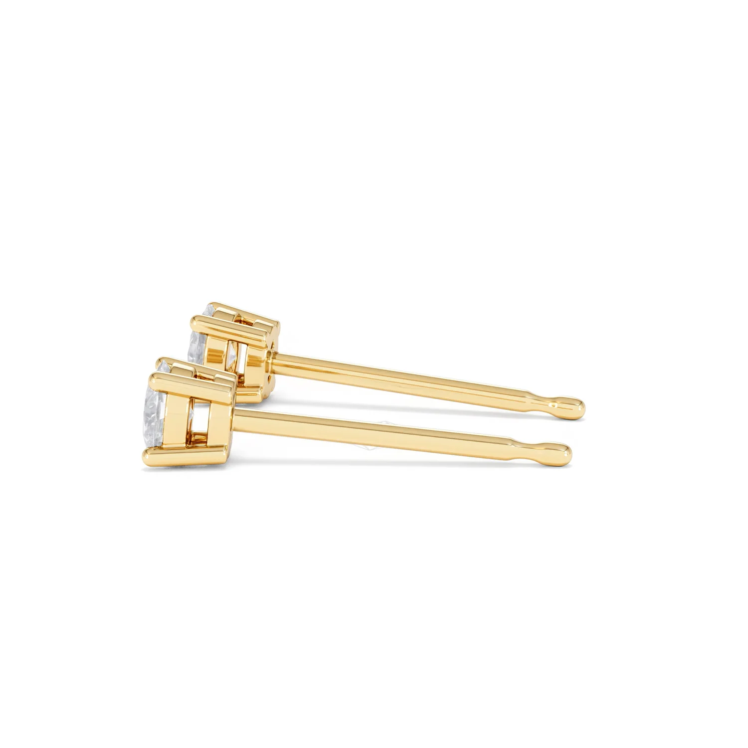 Naomi Oval Cut Lab Diamond Stud Earrings 0.30ct H/SI in 18k Gold Vermeil - Image 70