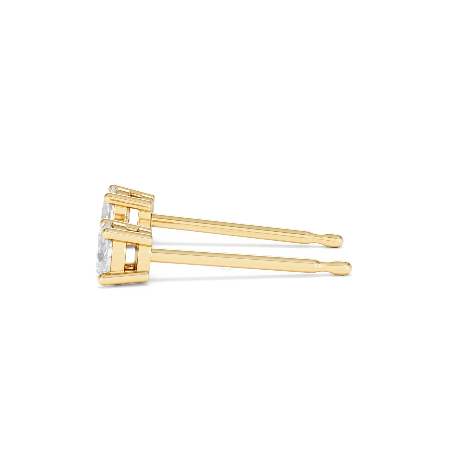 Naomi Oval Cut Lab Diamond Stud Earrings 0.30ct H/SI in 18k Gold Vermeil - Image 72