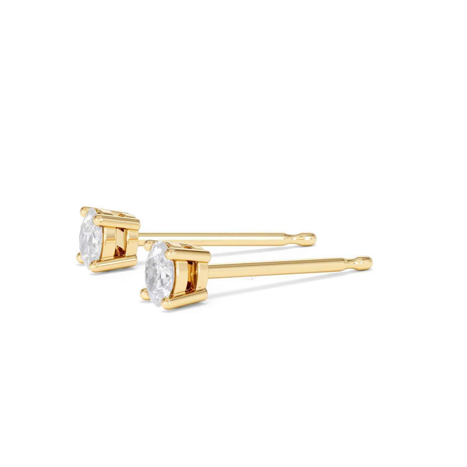 Naomi Oval Cut Lab Diamond Stud Earrings 0.30ct H/SI in 18k Gold Vermeil - Image 78