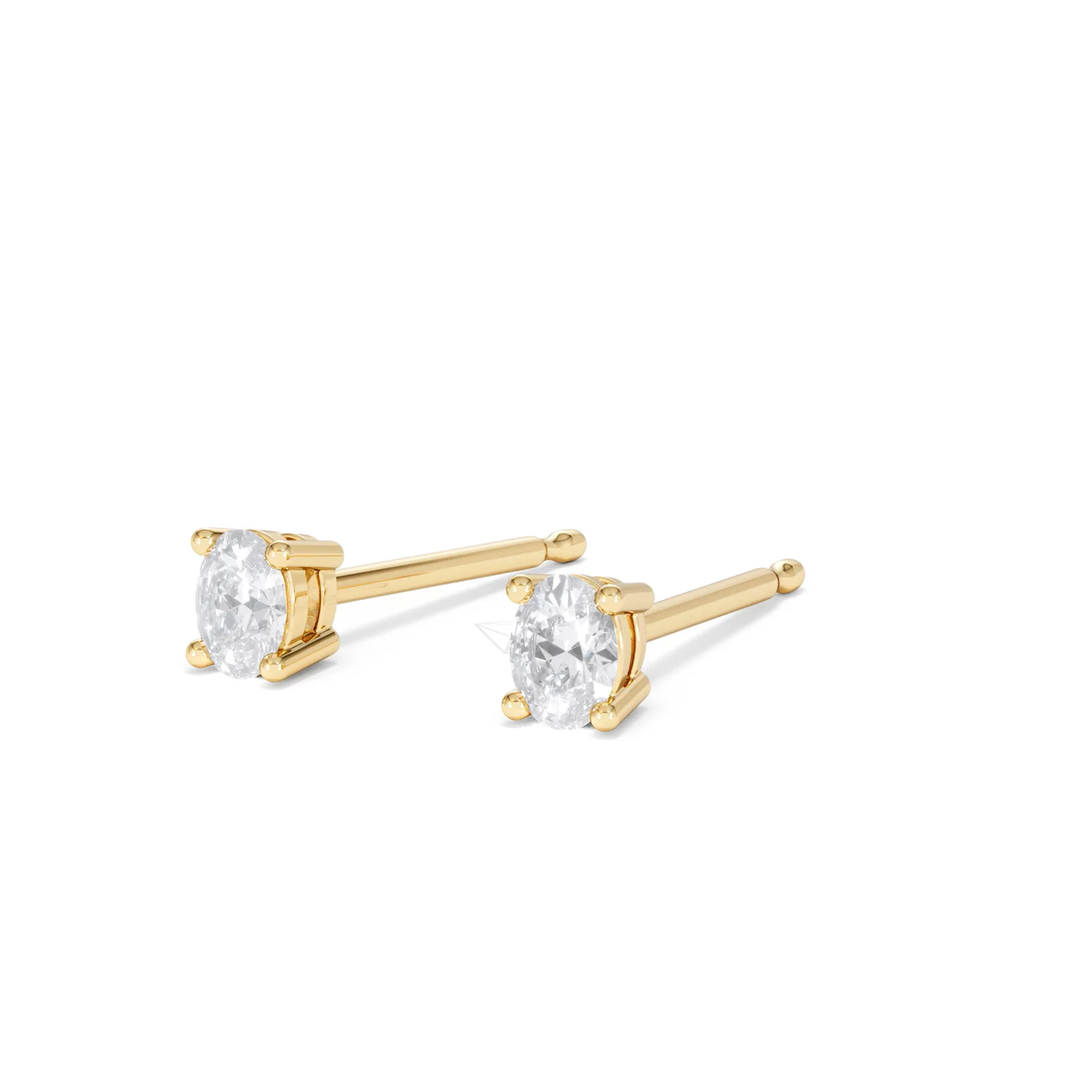 Naomi Oval Cut Lab Diamond Stud Earrings 0.30ct H/SI in 18k Gold Vermeil - Image 85