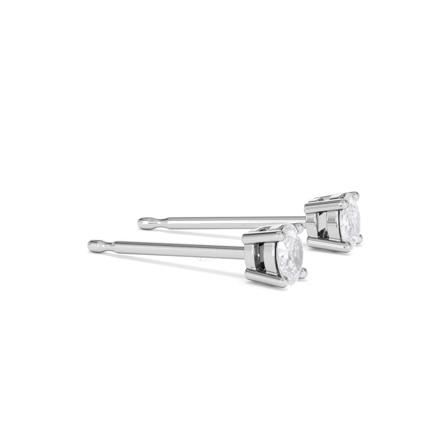 Naomi Oval Cut Lab Diamond Stud Earrings 0.30ct H/SI in 925 Silver - Image 24