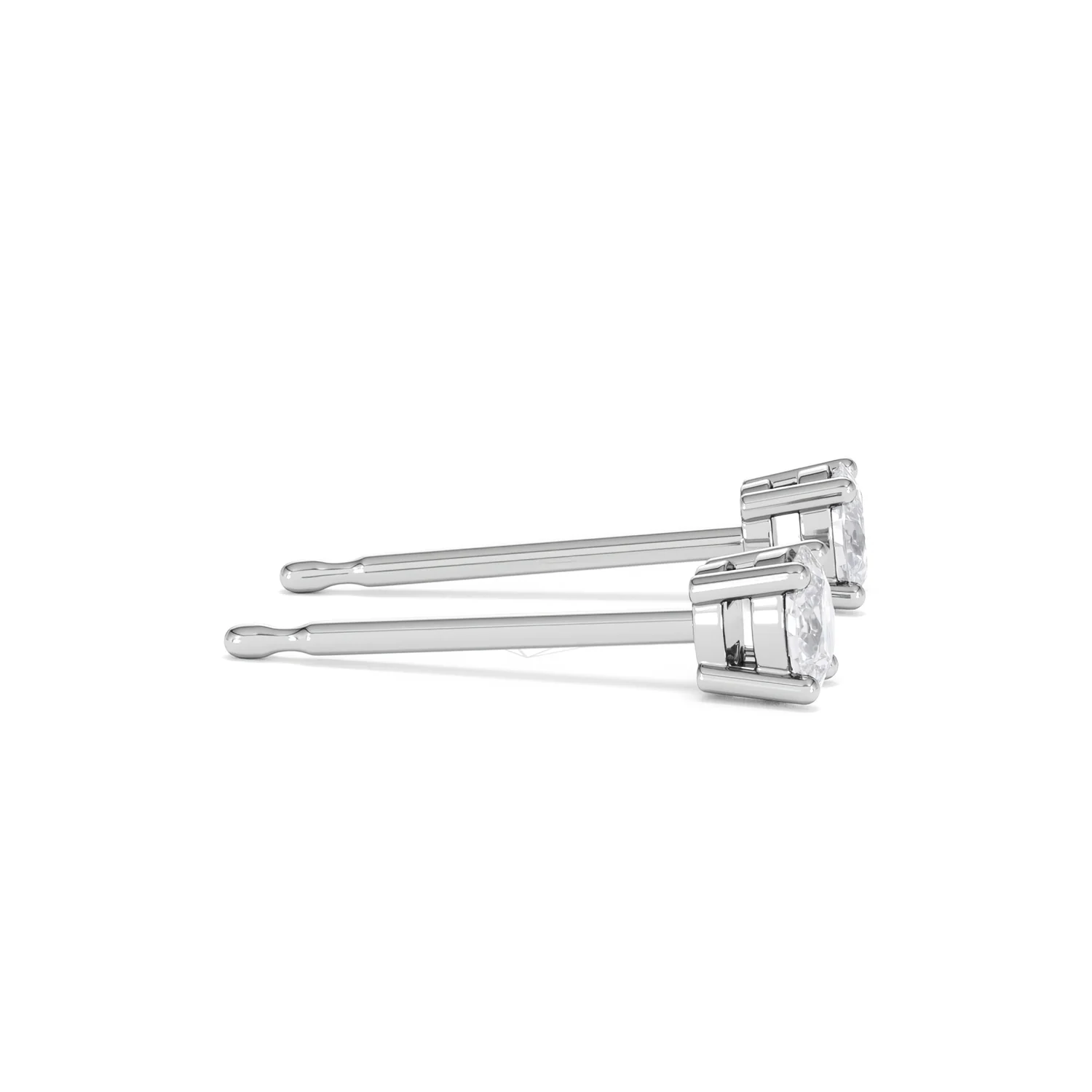 Naomi Oval Cut Lab Diamond Stud Earrings 0.30ct H/SI in 925 Silver - Image 28