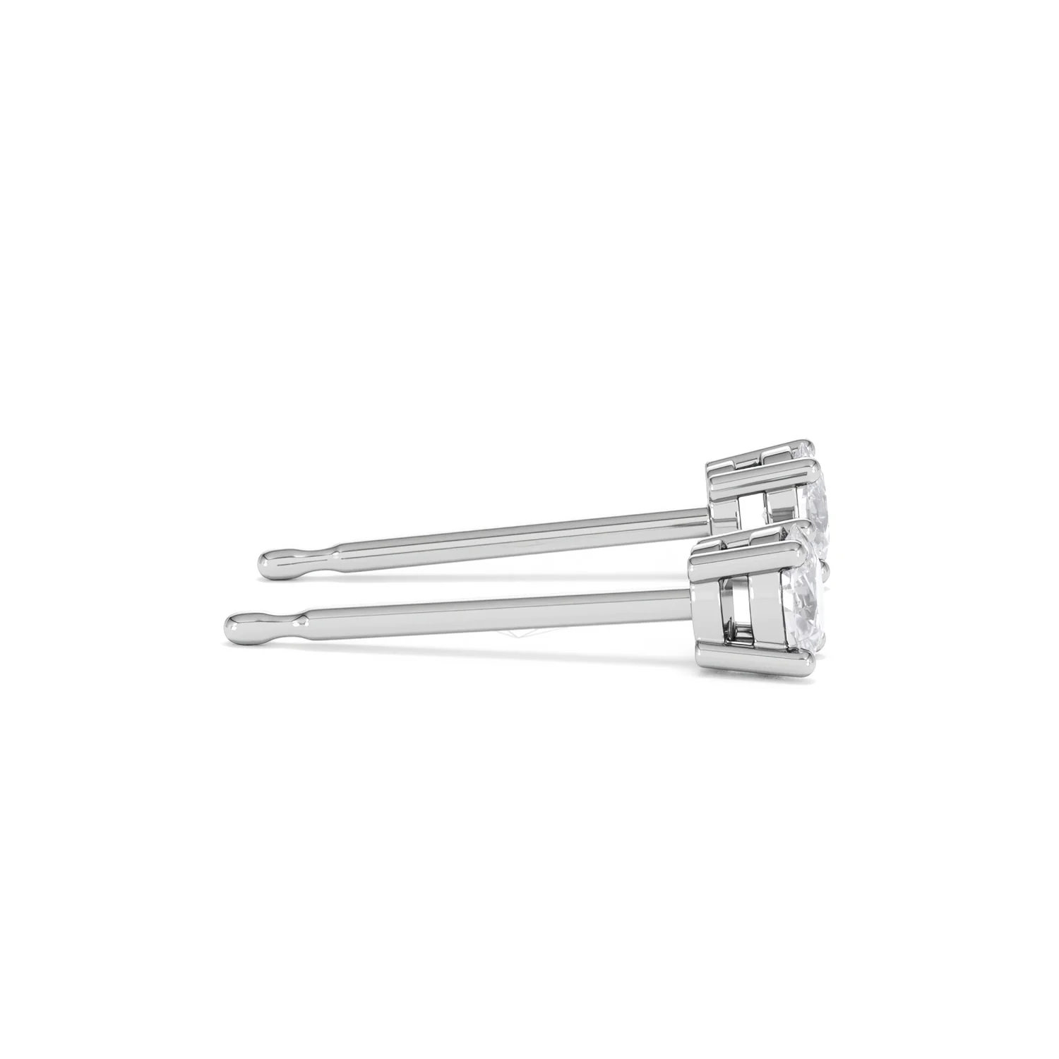 Naomi Oval Cut Lab Diamond Stud Earrings 0.30ct H/SI in 925 Silver - Image 29