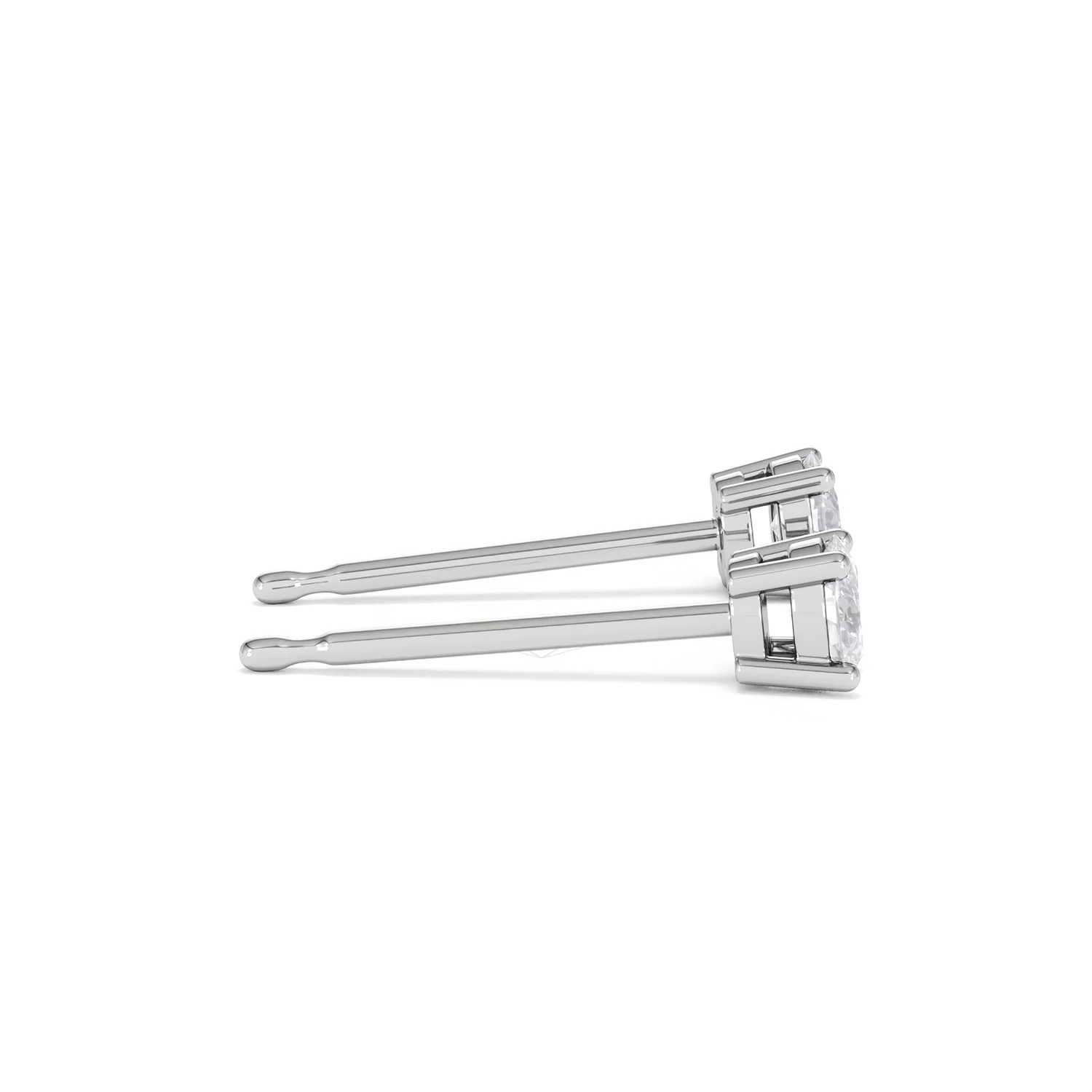 Naomi Oval Cut Lab Diamond Stud Earrings 0.30ct H/SI in 925 Silver - Image 30