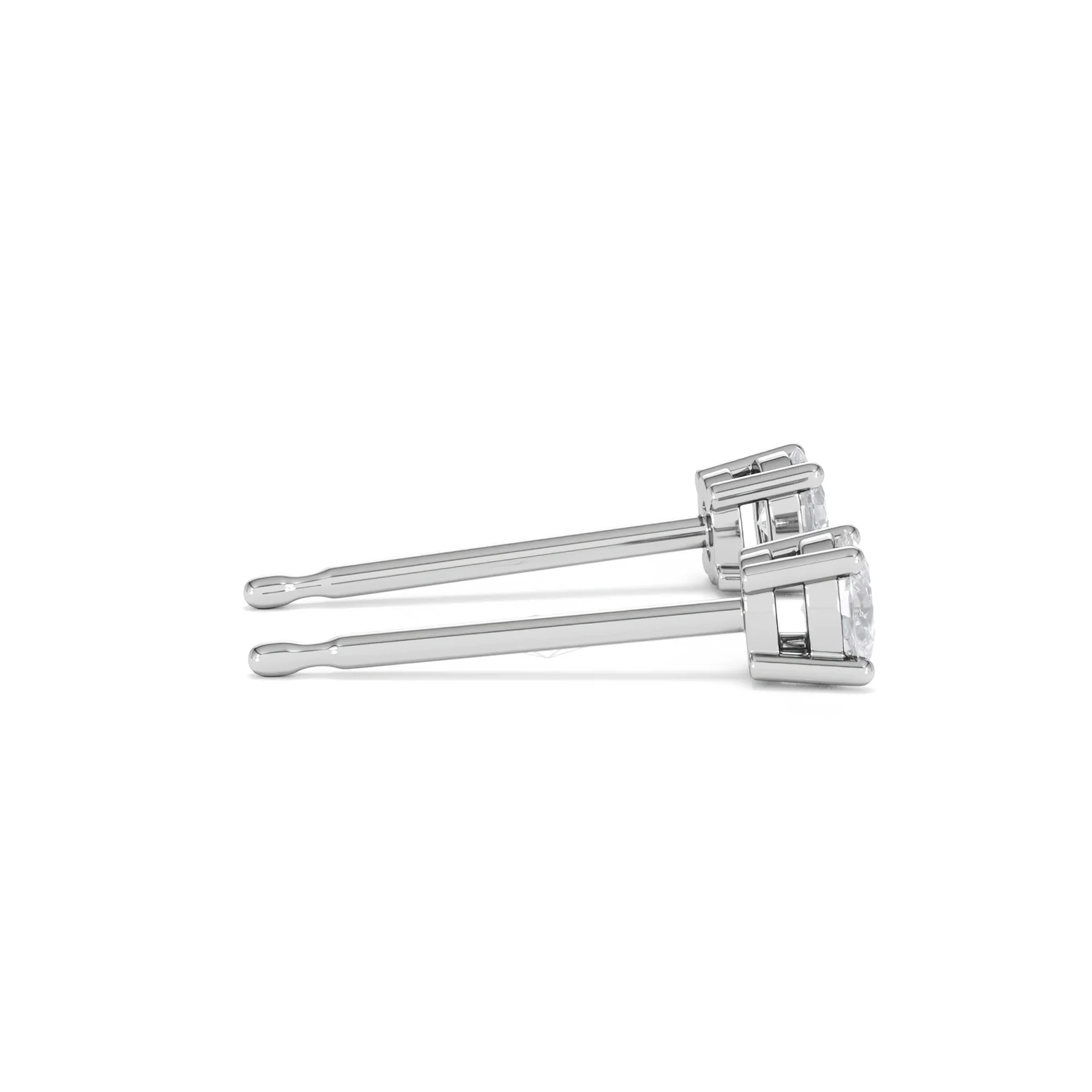 Naomi Oval Cut Lab Diamond Stud Earrings 0.30ct H/SI in 925 Silver - Image 31