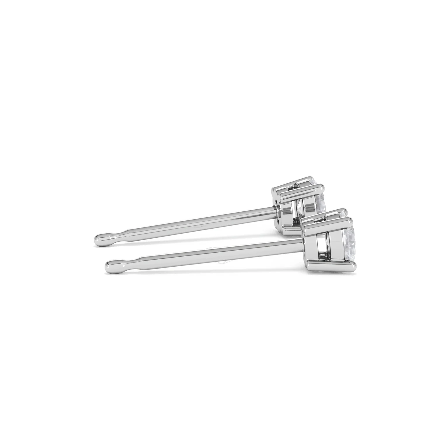 Naomi Oval Cut Lab Diamond Stud Earrings 0.30ct H/SI in 925 Silver - Image 32
