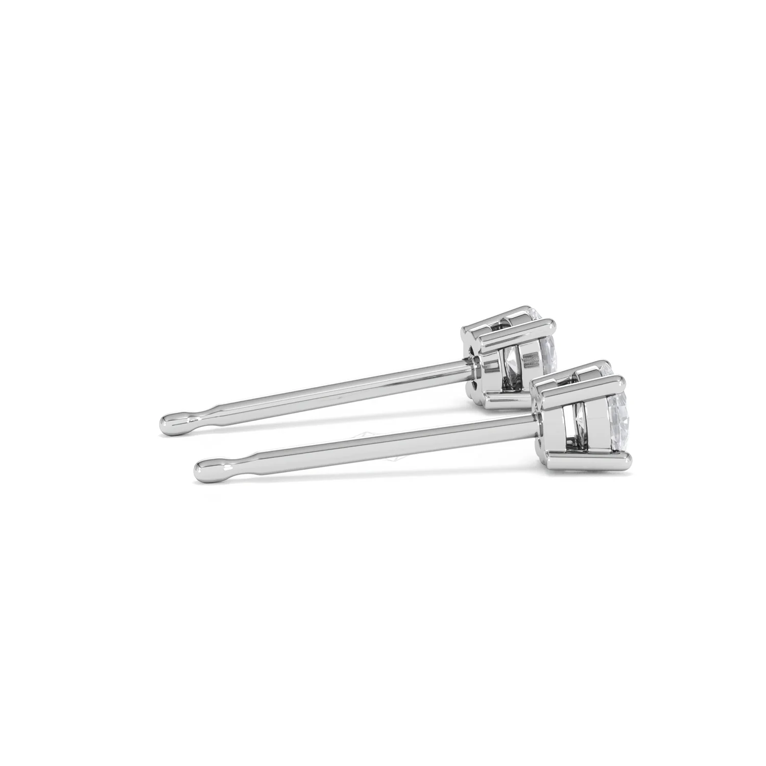 Naomi Oval Cut Lab Diamond Stud Earrings 0.30ct H/SI in 925 Silver - Image 33