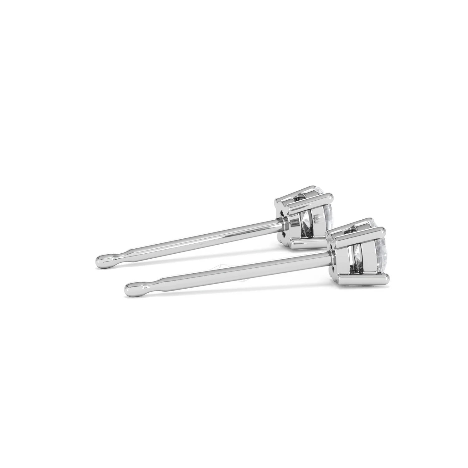 Naomi Oval Cut Lab Diamond Stud Earrings 0.30ct H/SI in 925 Silver - Image 34