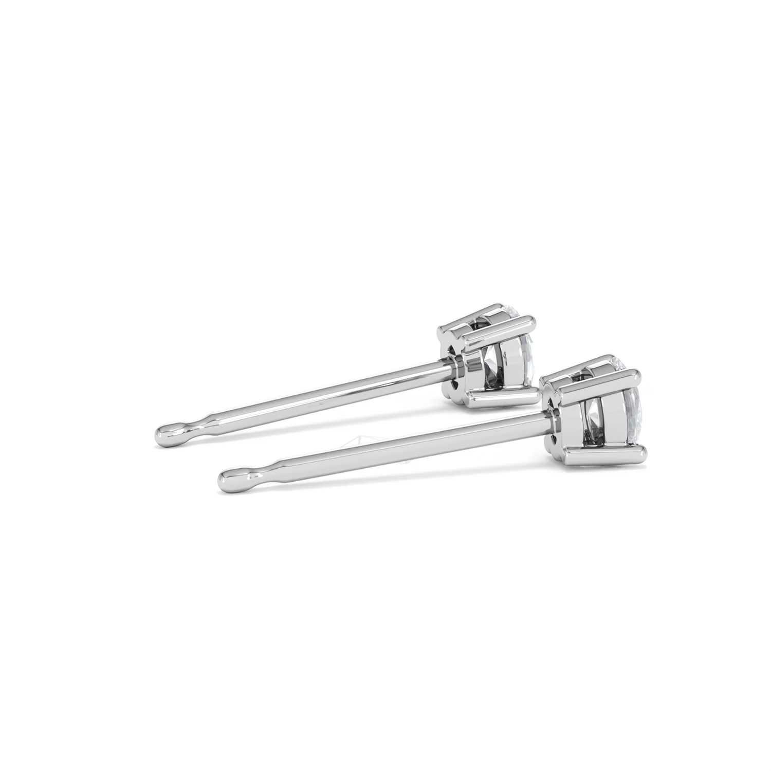 Naomi Oval Cut Lab Diamond Stud Earrings 0.30ct H/SI in 925 Silver - Image 35