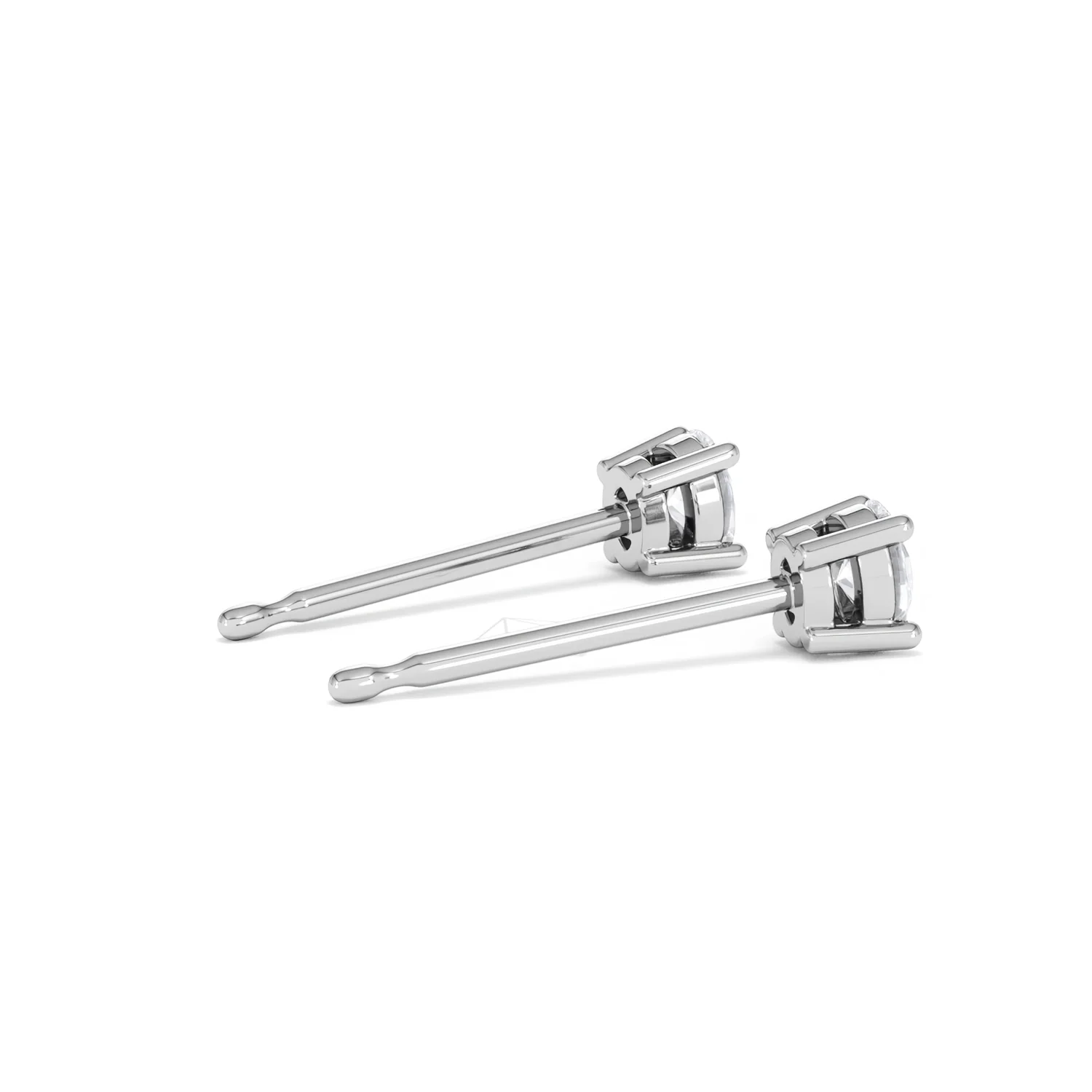 Naomi Oval Cut Lab Diamond Stud Earrings 0.30ct H/SI in 925 Silver - Image 36