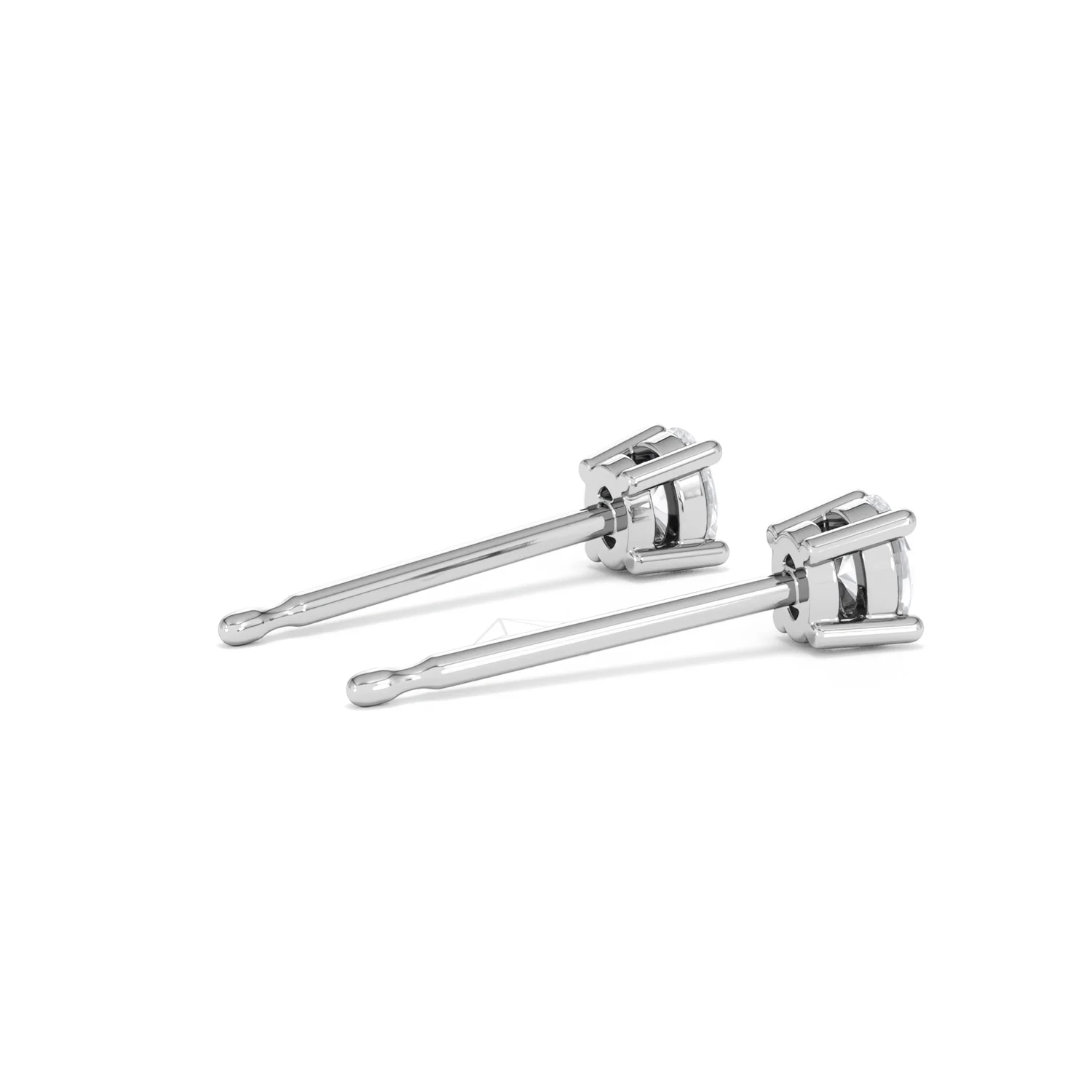 Naomi Oval Cut Lab Diamond Stud Earrings 0.30ct H/SI in 925 Silver - Image 37