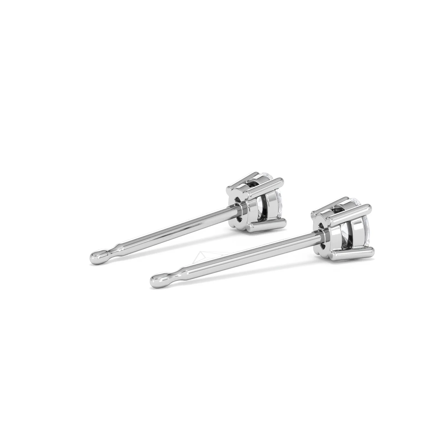 Naomi Oval Cut Lab Diamond Stud Earrings 0.30ct H/SI in 925 Silver - Image 38