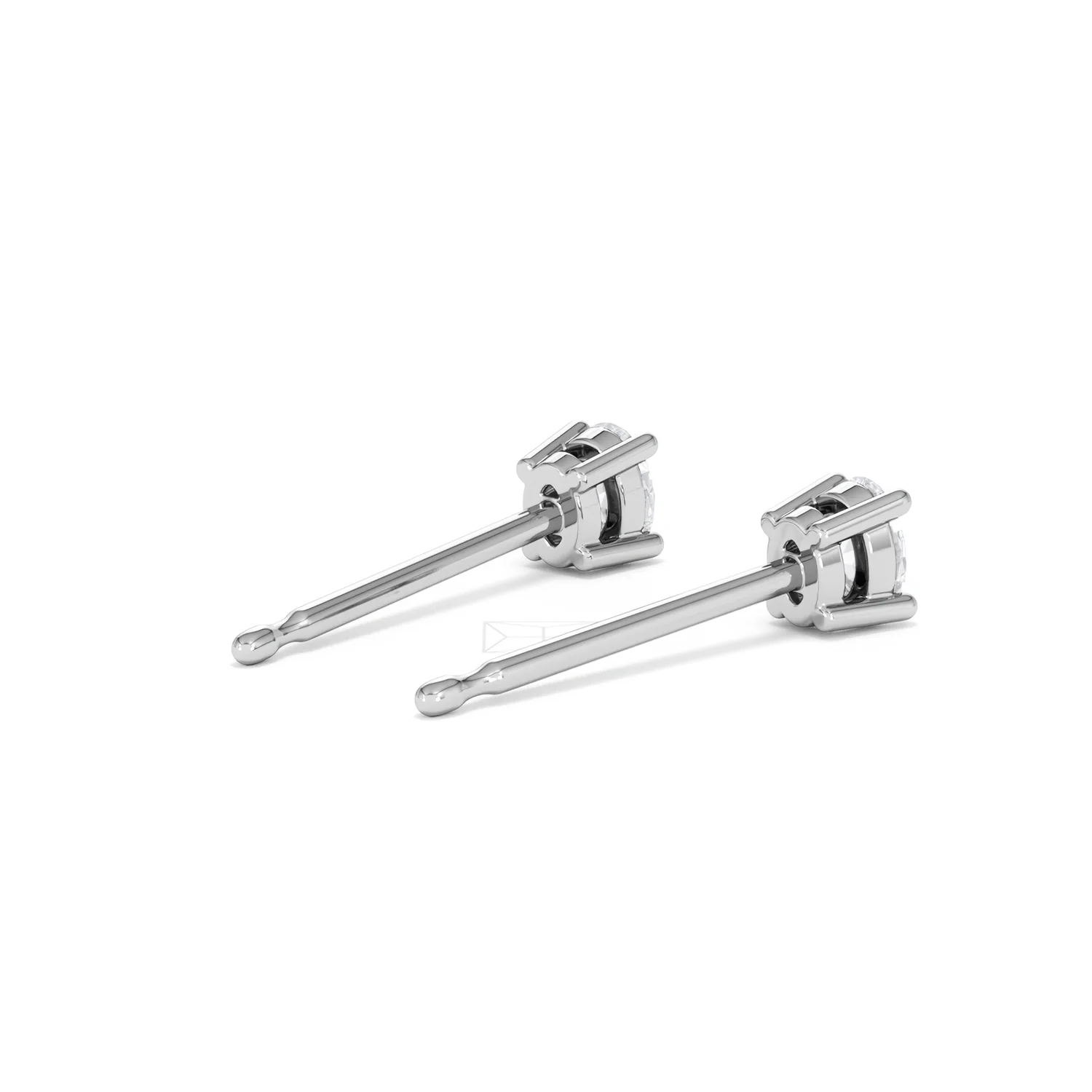 Naomi Oval Cut Lab Diamond Stud Earrings 0.30ct H/SI in 925 Silver - Image 40