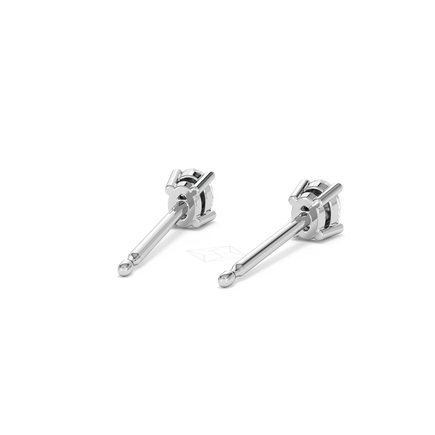 Naomi Oval Cut Lab Diamond Stud Earrings 0.30ct H/SI in 925 Silver - Image 45