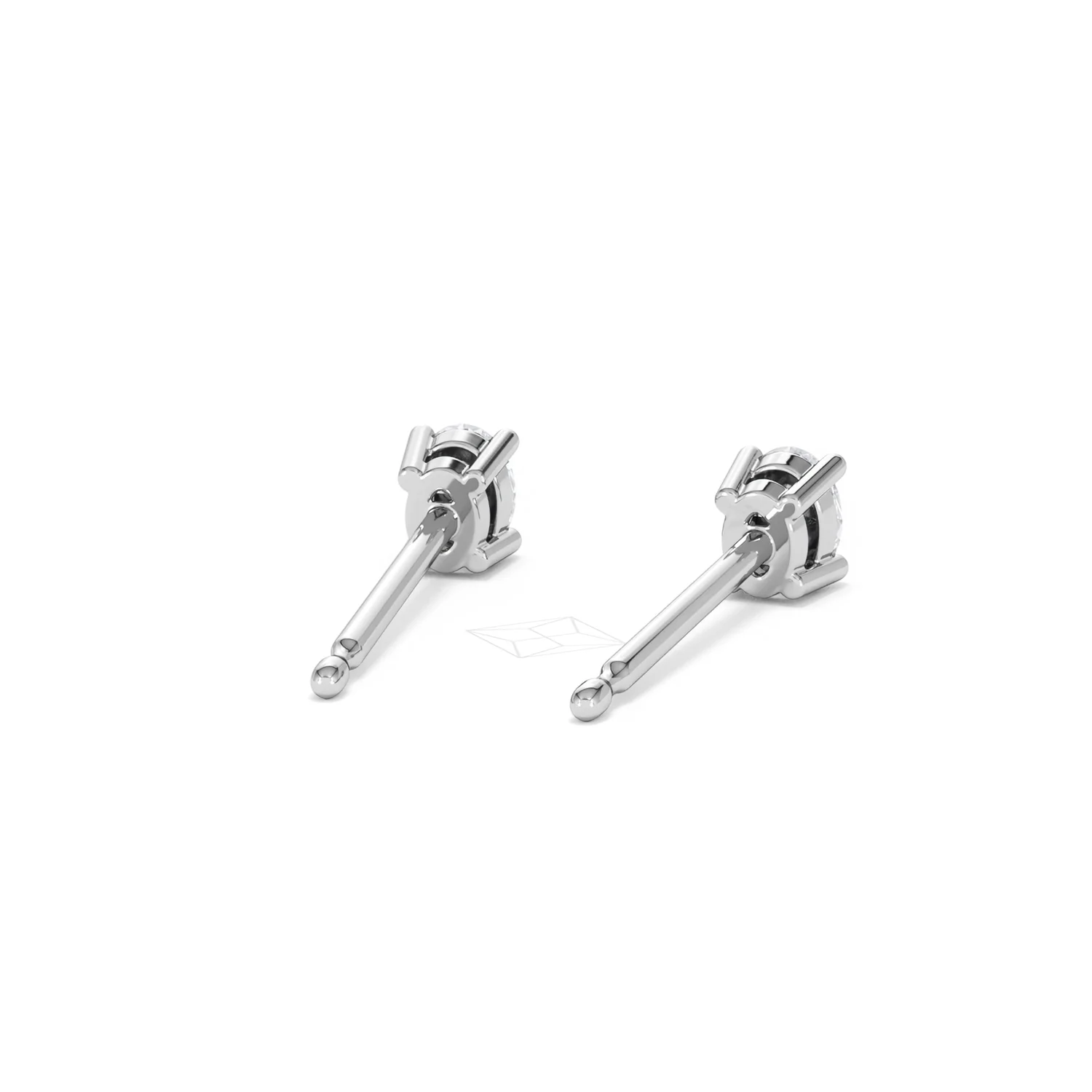 Naomi Oval Cut Lab Diamond Stud Earrings 0.30ct H/SI in 925 Silver - Image 46