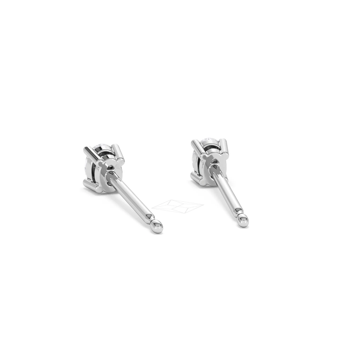 Naomi Oval Cut Lab Diamond Stud Earrings 0.30ct H/SI in 925 Silver - Image 53