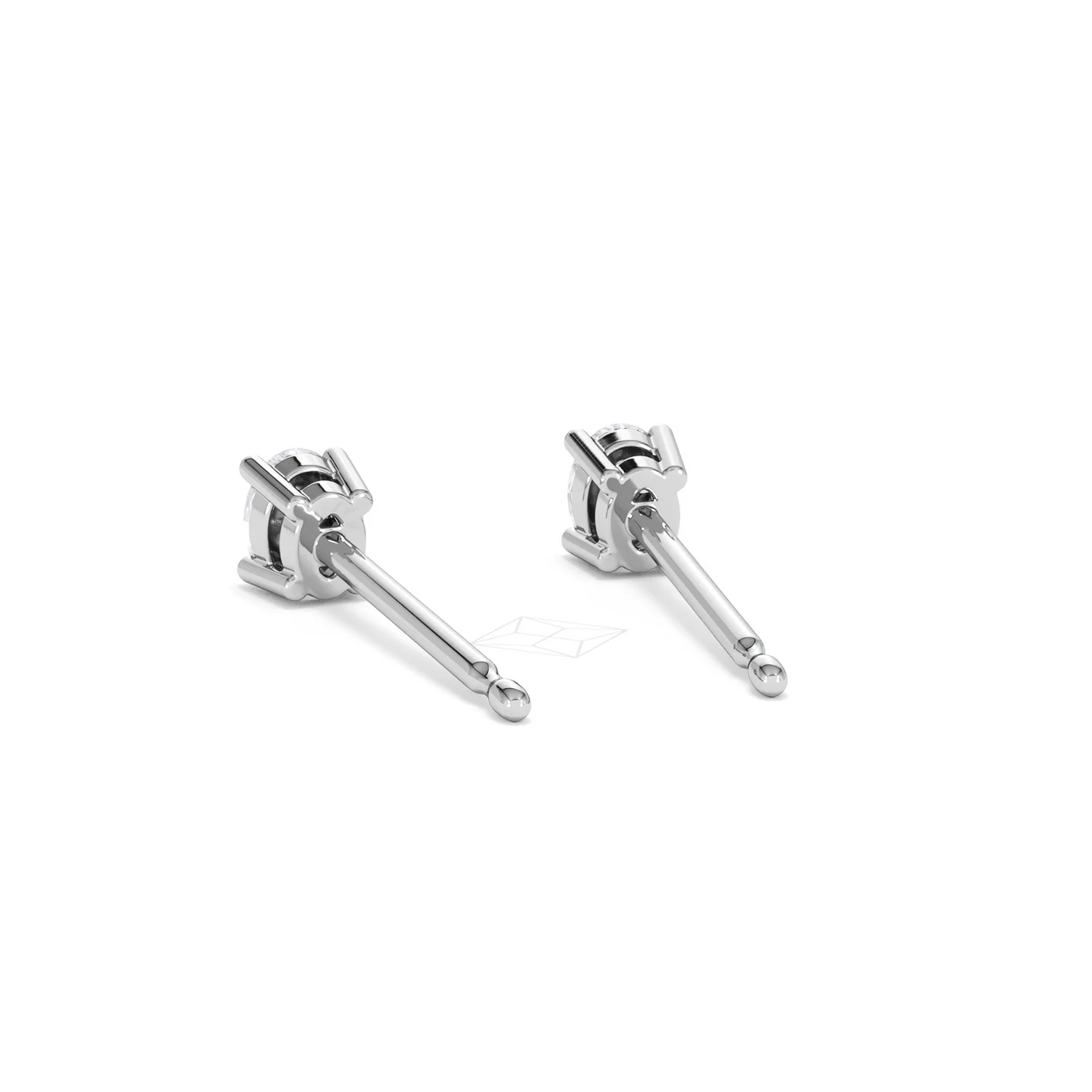 Naomi Oval Cut Lab Diamond Stud Earrings 0.30ct H/SI in 925 Silver - Image 54