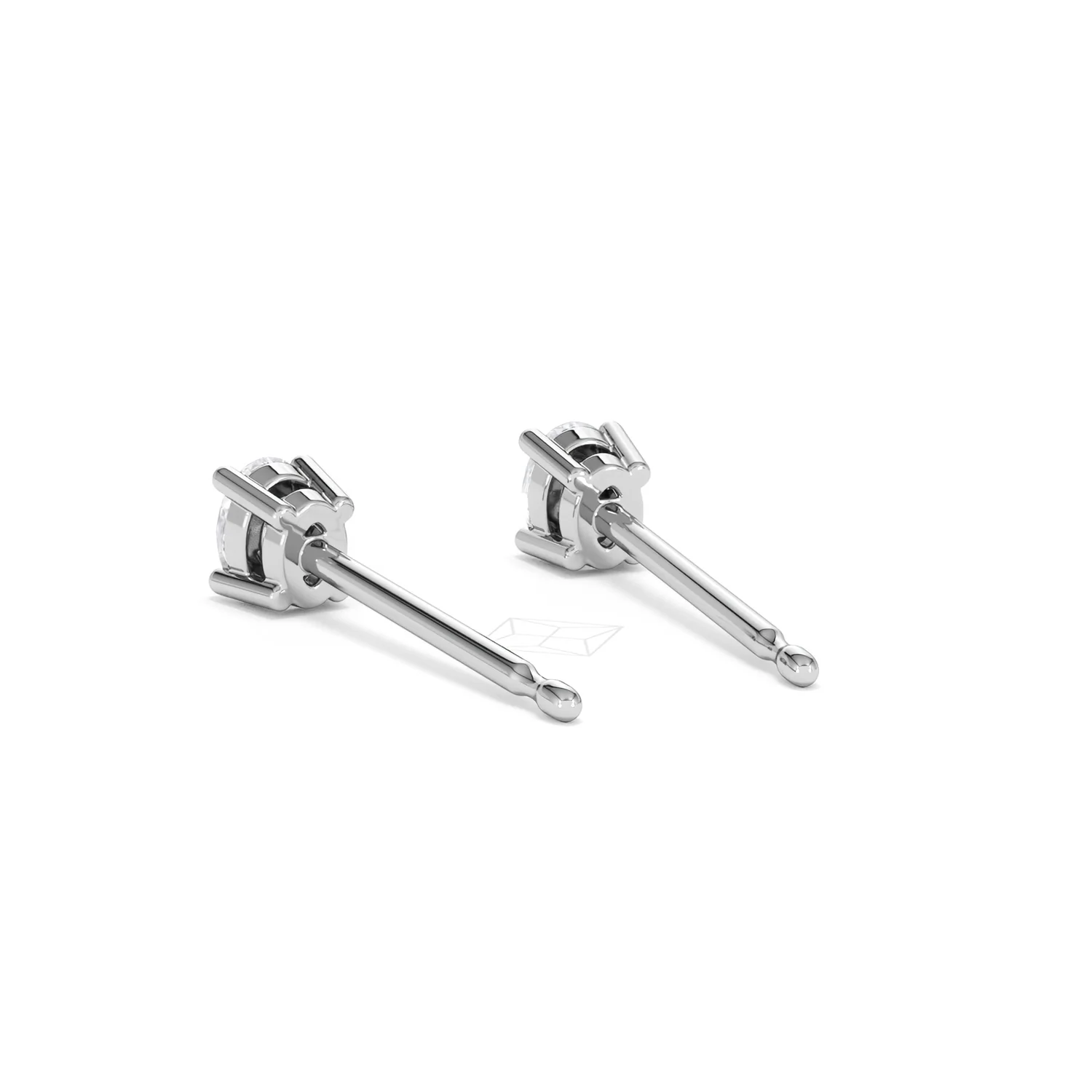 Naomi Oval Cut Lab Diamond Stud Earrings 0.30ct H/SI in 925 Silver - Image 56