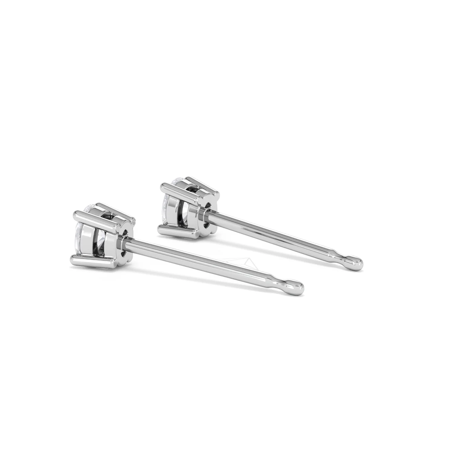 Naomi Oval Cut Lab Diamond Stud Earrings 0.30ct H/SI in 925 Silver - Image 62