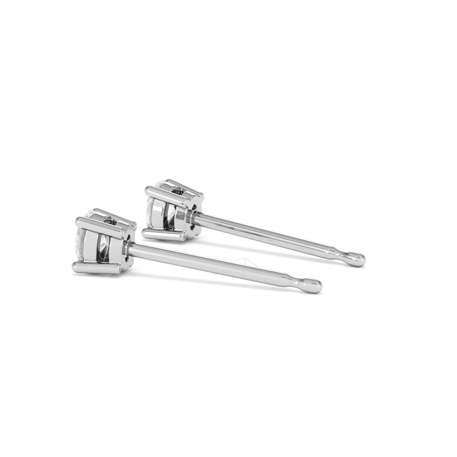 Naomi Oval Cut Lab Diamond Stud Earrings 0.30ct H/SI in 925 Silver - Image 64
