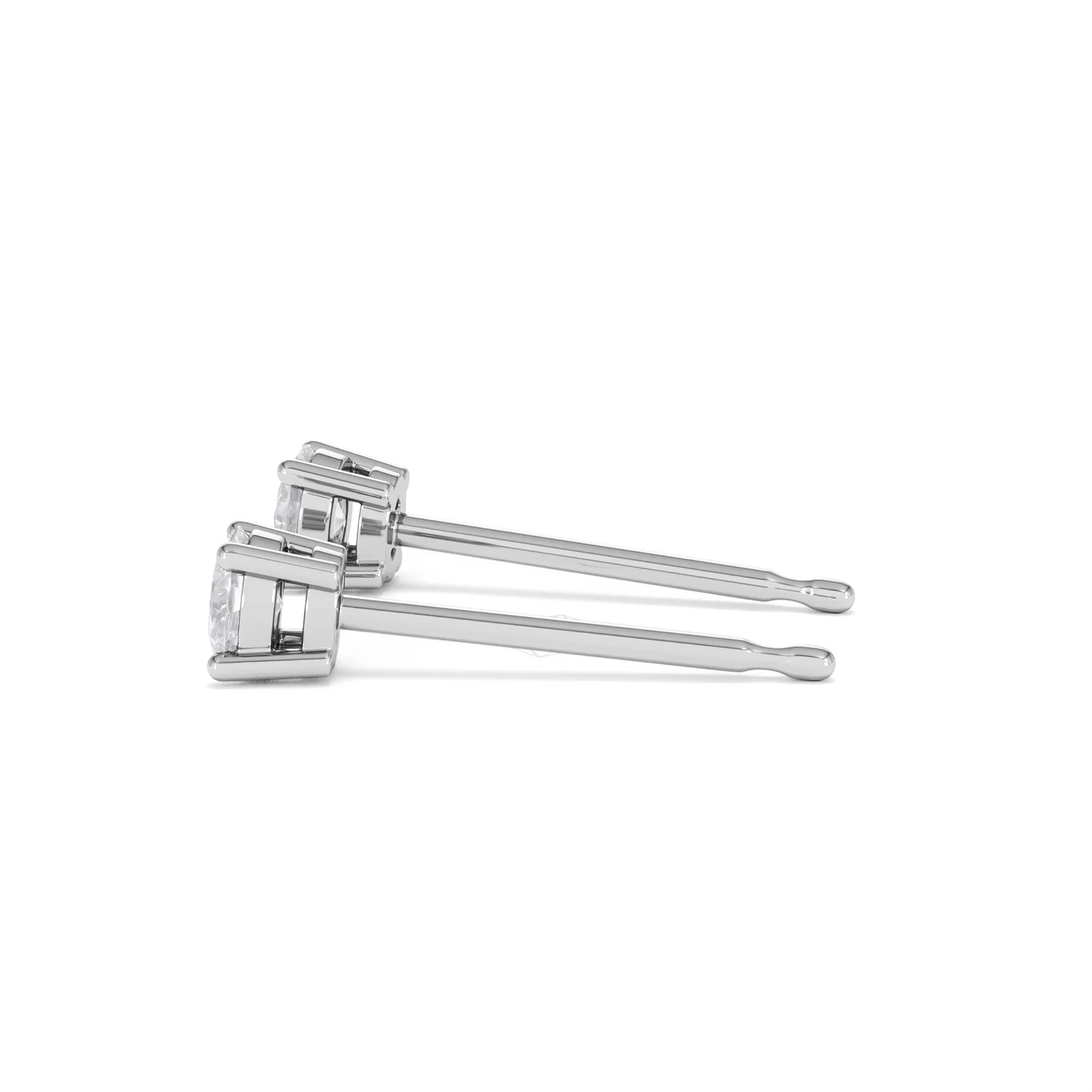 Naomi Oval Cut Lab Diamond Stud Earrings 0.30ct H/SI in 925 Silver - Image 68