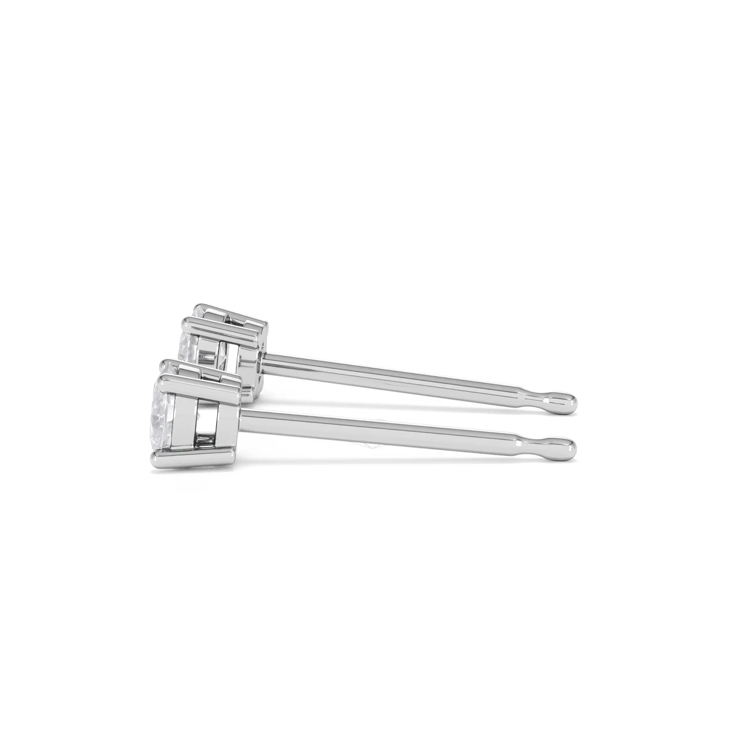 Naomi Oval Cut Lab Diamond Stud Earrings 0.30ct H/SI in 925 Silver - Image 69
