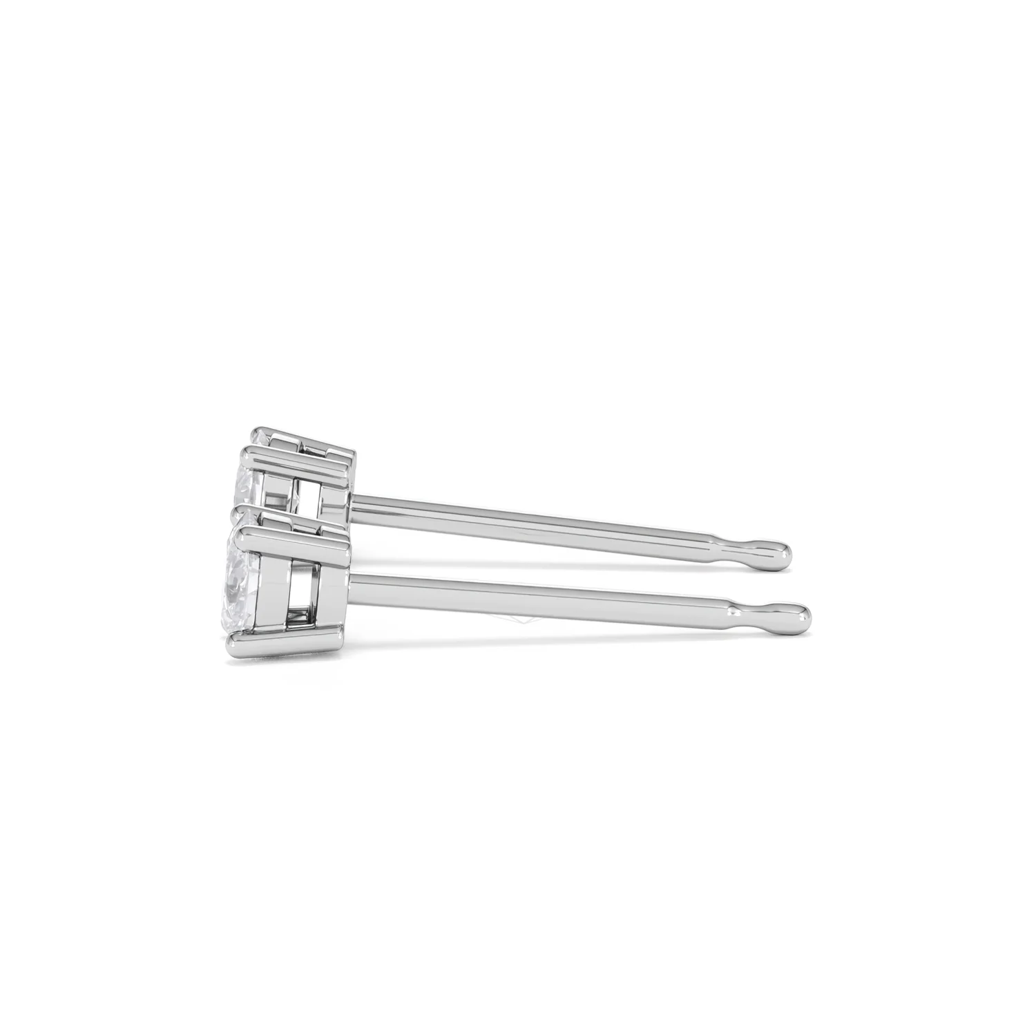 Naomi Oval Cut Lab Diamond Stud Earrings 0.30ct H/SI in 925 Silver - Image 70