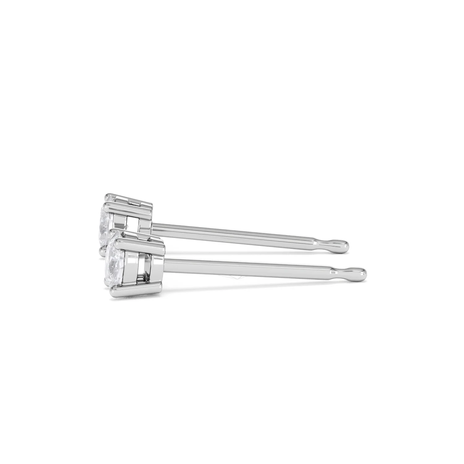 Naomi Oval Cut Lab Diamond Stud Earrings 0.30ct H/SI in 925 Silver - Image 71