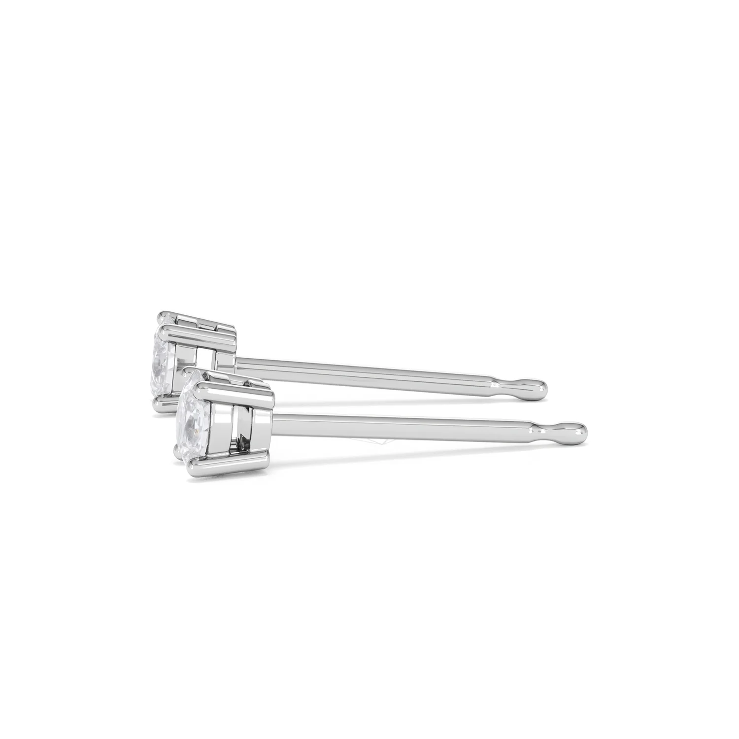 Naomi Oval Cut Lab Diamond Stud Earrings 0.30ct H/SI in 925 Silver - Image 72