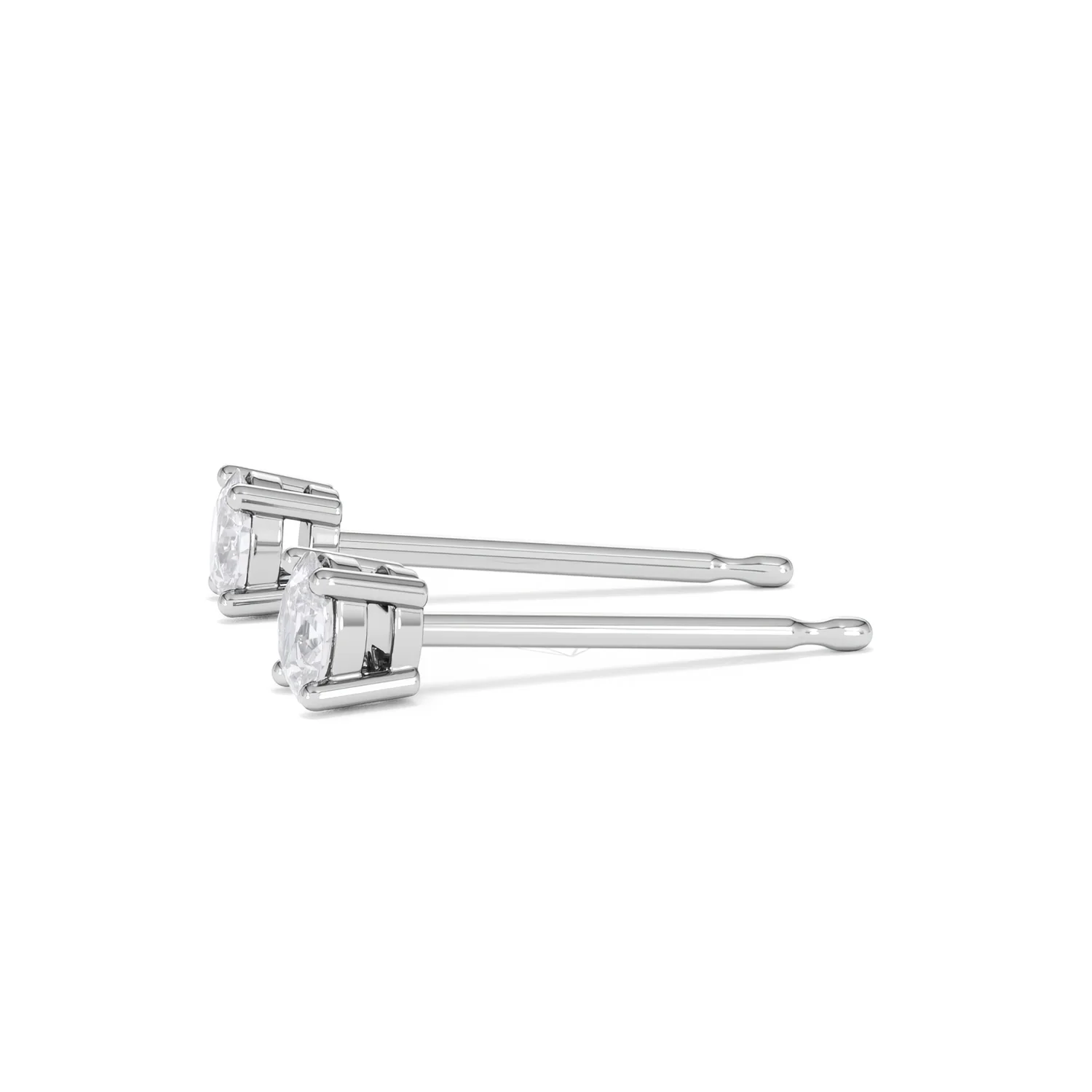 Naomi Oval Cut Lab Diamond Stud Earrings 0.30ct H/SI in 925 Silver - Image 73