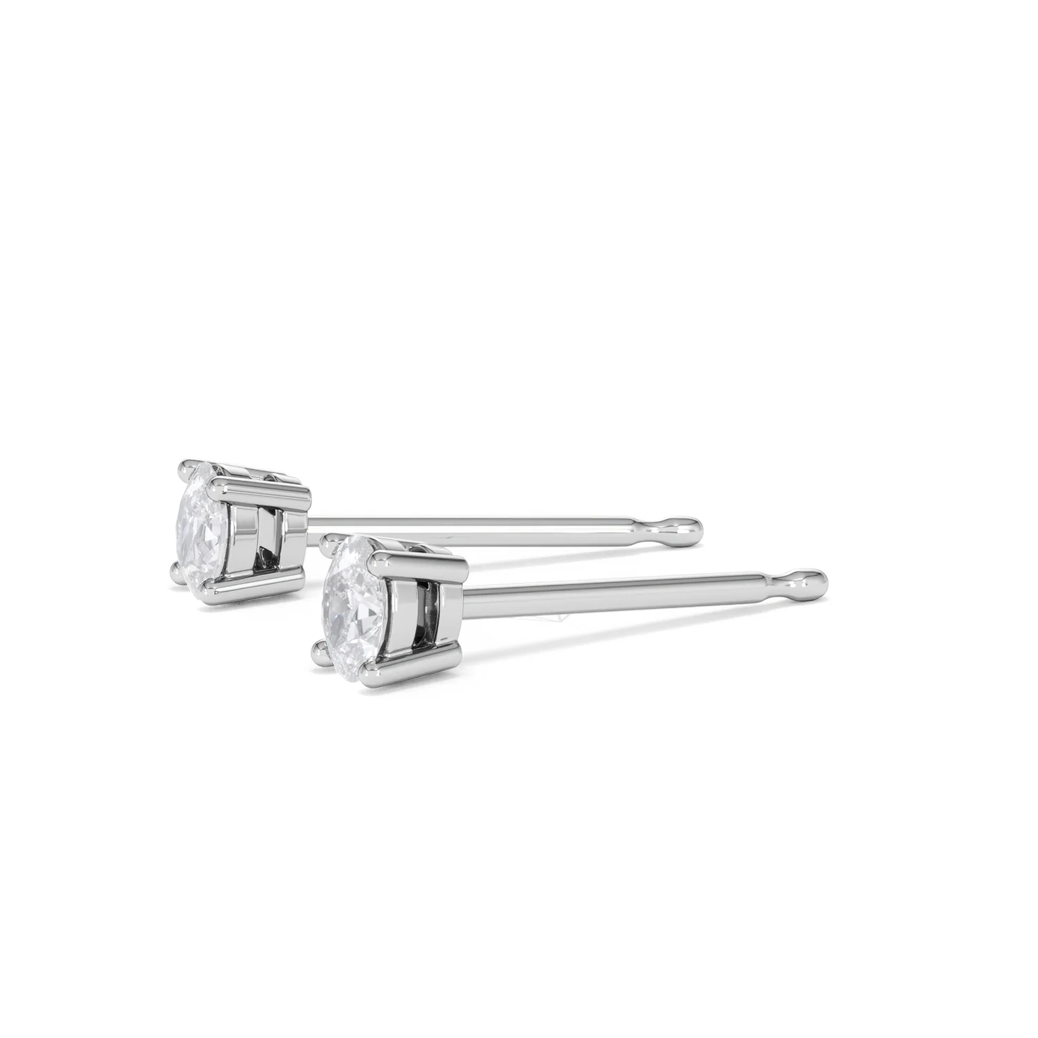 Naomi Oval Cut Lab Diamond Stud Earrings 0.30ct H/SI in 925 Silver - Image 76