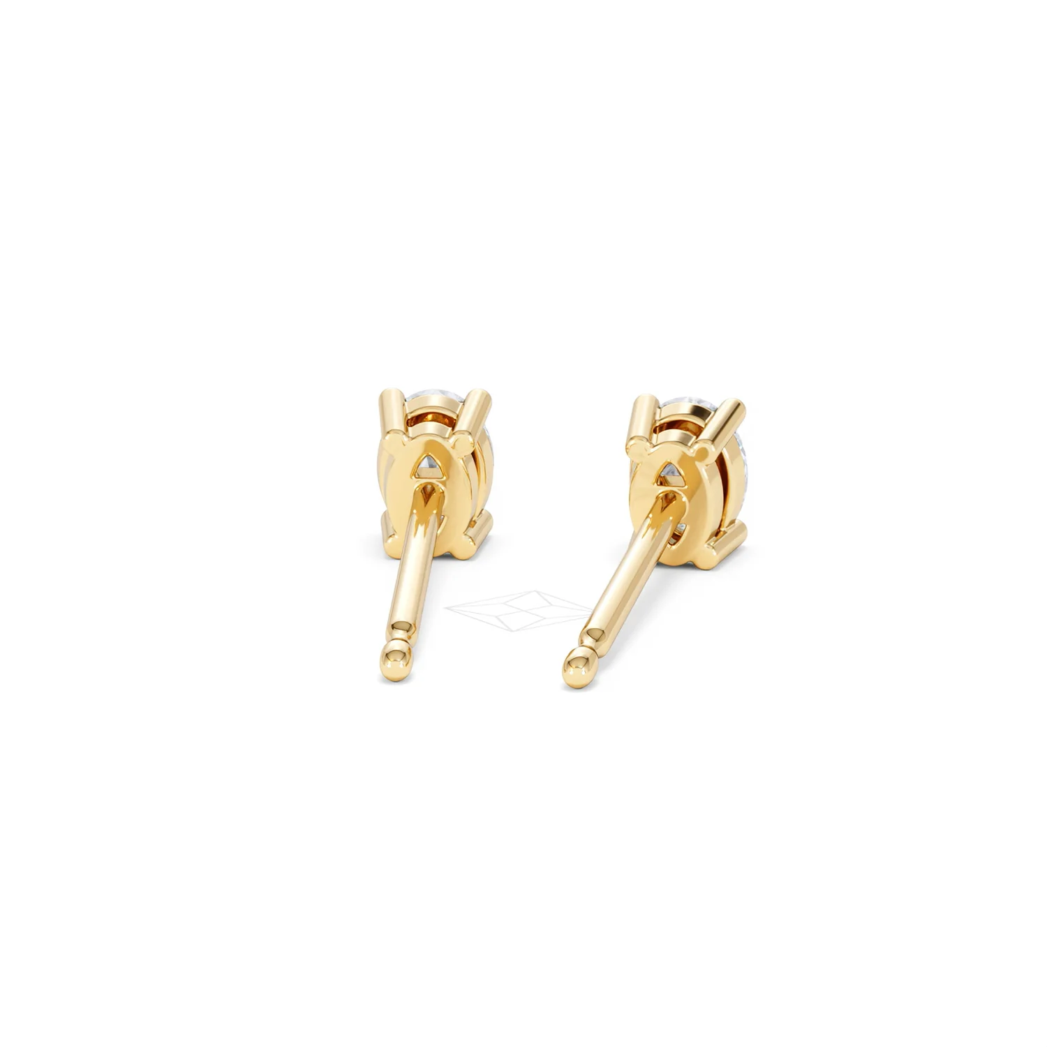 Naomi Oval Cut Lab Diamond Stud Earrings 0.50ct H/SI in 9K Gold - Image 49