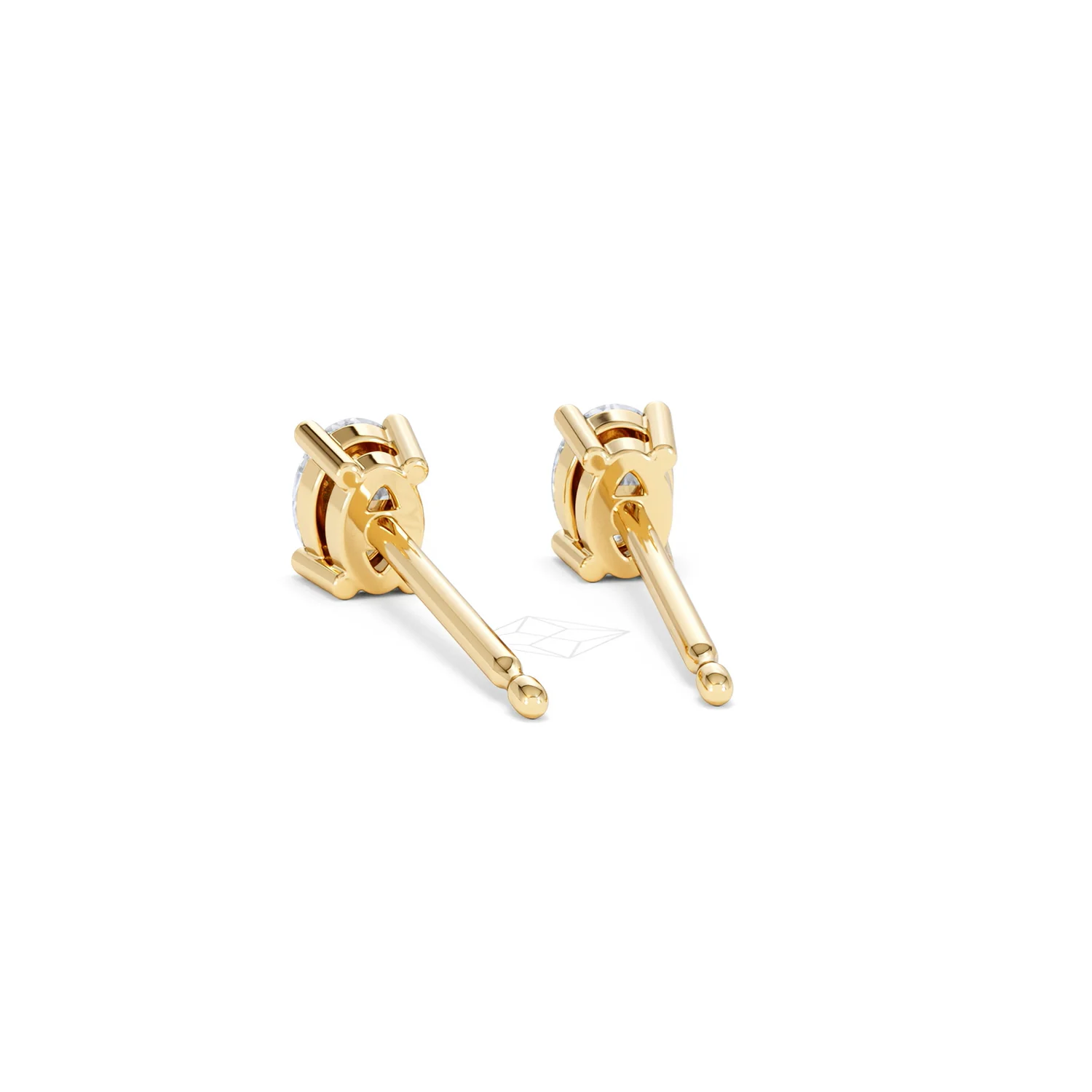 Naomi Oval Cut Lab Diamond Stud Earrings 0.50ct H/SI in 9K Gold - Image 54