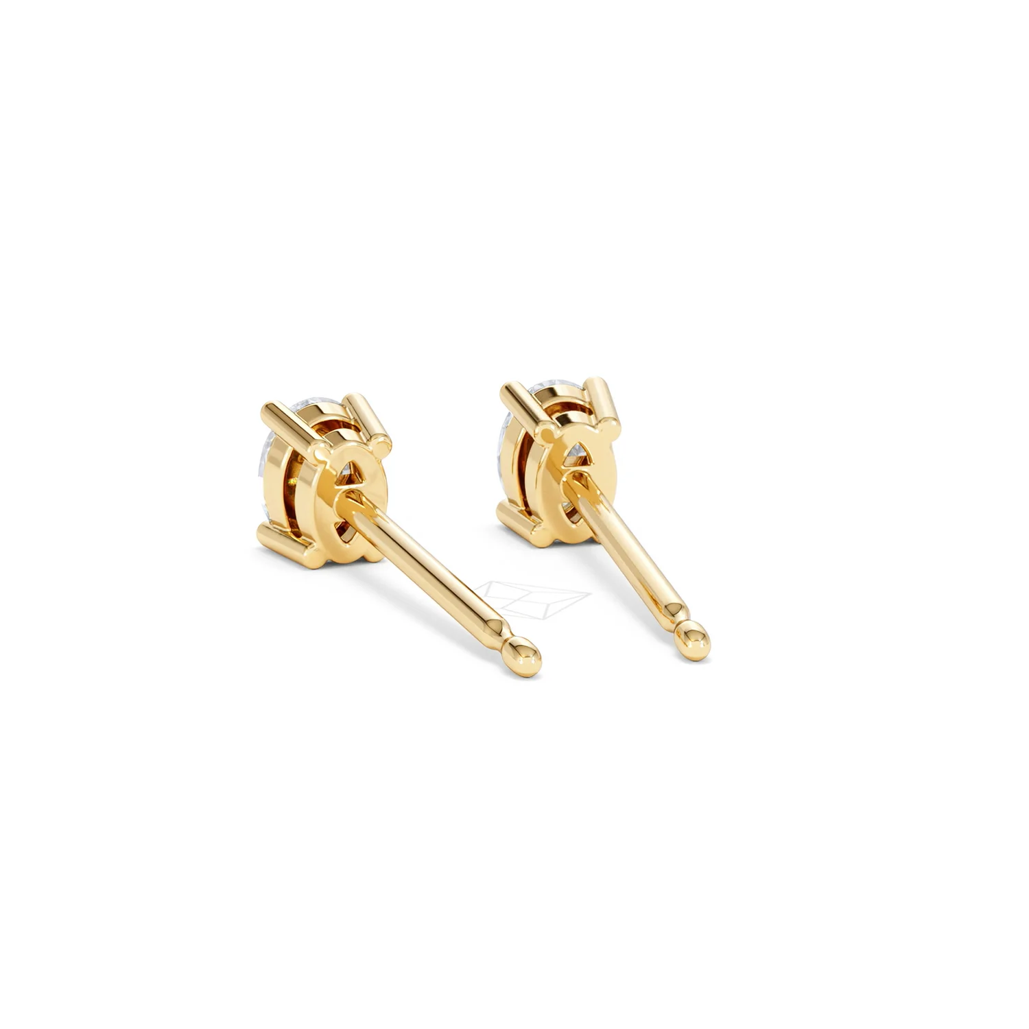 Naomi Oval Cut Lab Diamond Stud Earrings 0.50ct H/SI in 9K Gold - Image 55