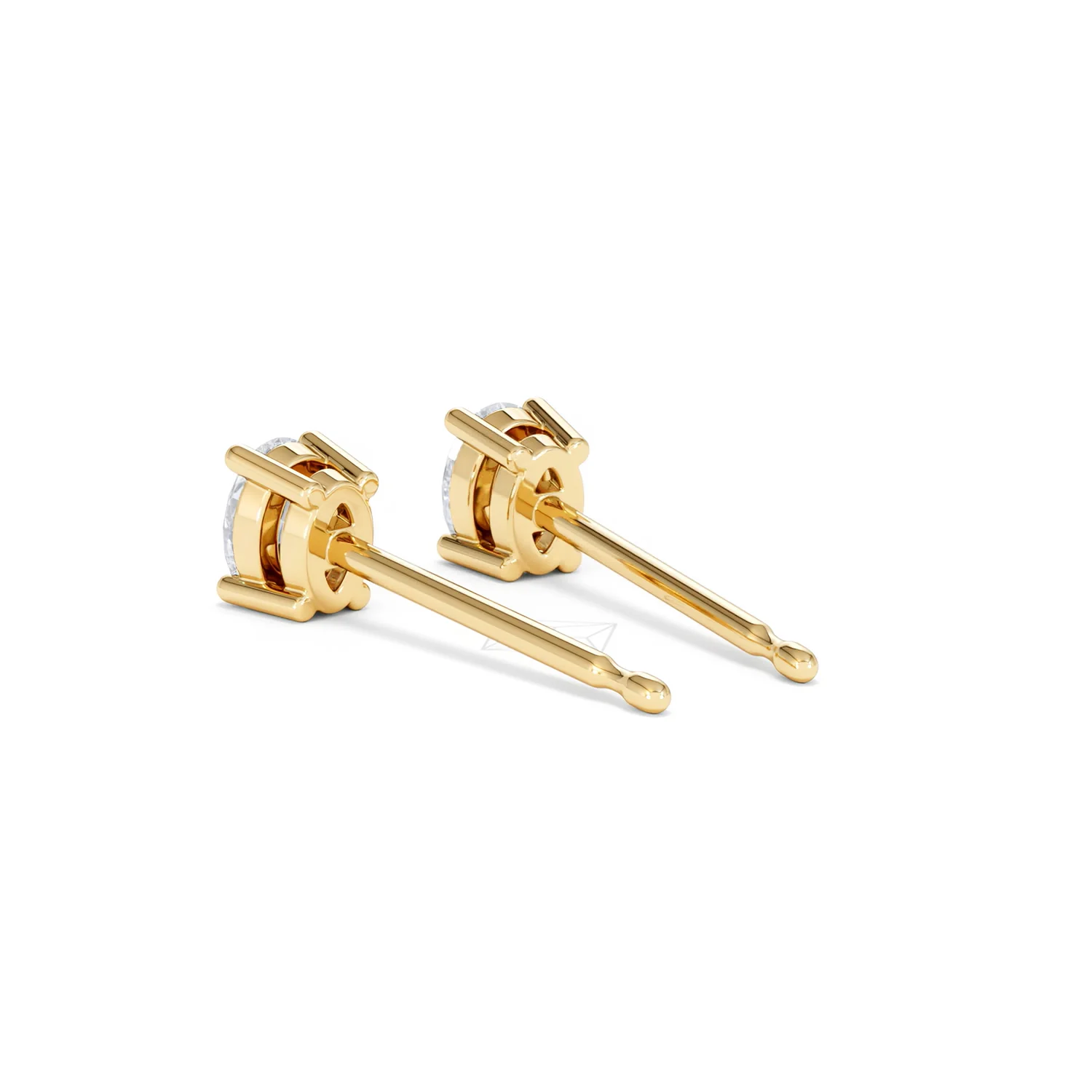 Naomi Oval Cut Lab Diamond Stud Earrings 0.50ct H/SI in 9K Gold - Image 59