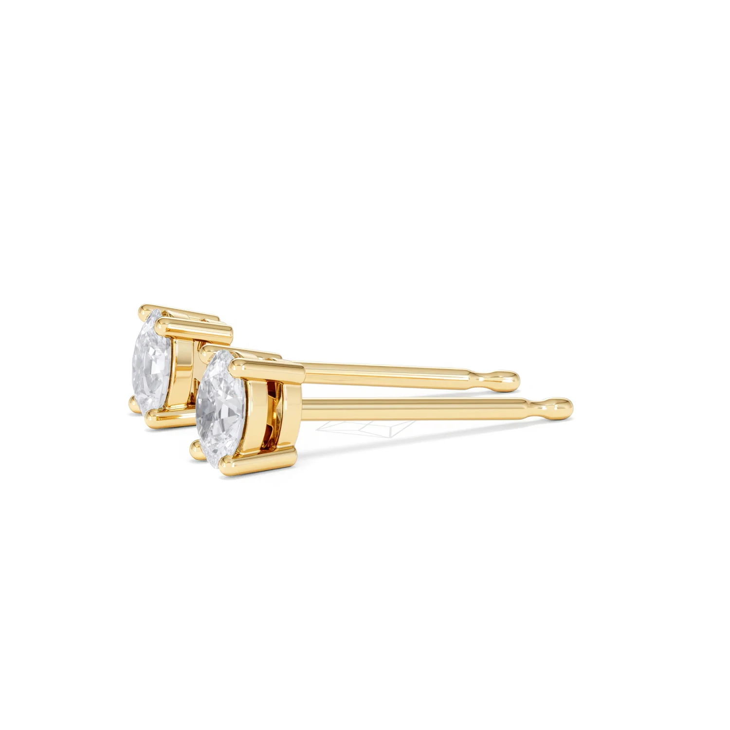 Naomi Oval Cut Lab Diamond Stud Earrings 0.50ct H/SI in 9K Gold - Image 76