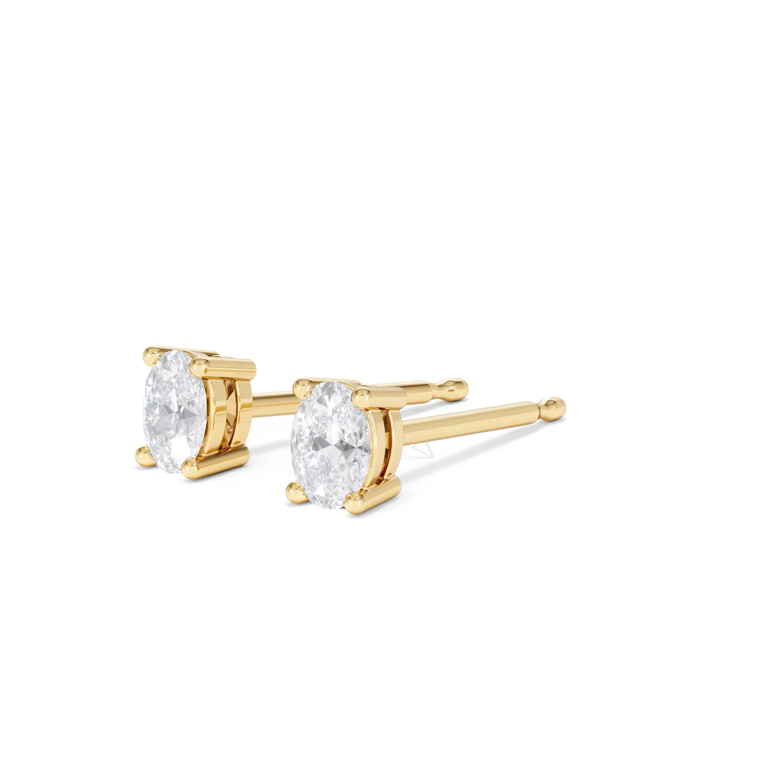 Naomi Oval Cut Lab Diamond Stud Earrings 0.50ct H/SI in 9K Gold - Image 82
