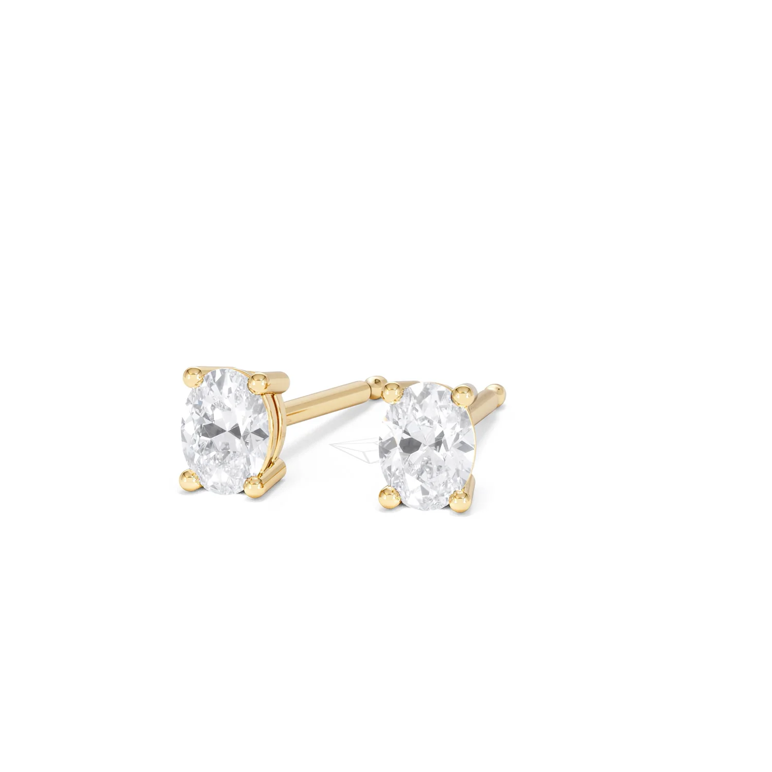 Naomi Oval Cut Lab Diamond Stud Earrings 0.50ct H/SI in 9K Gold - Image 87