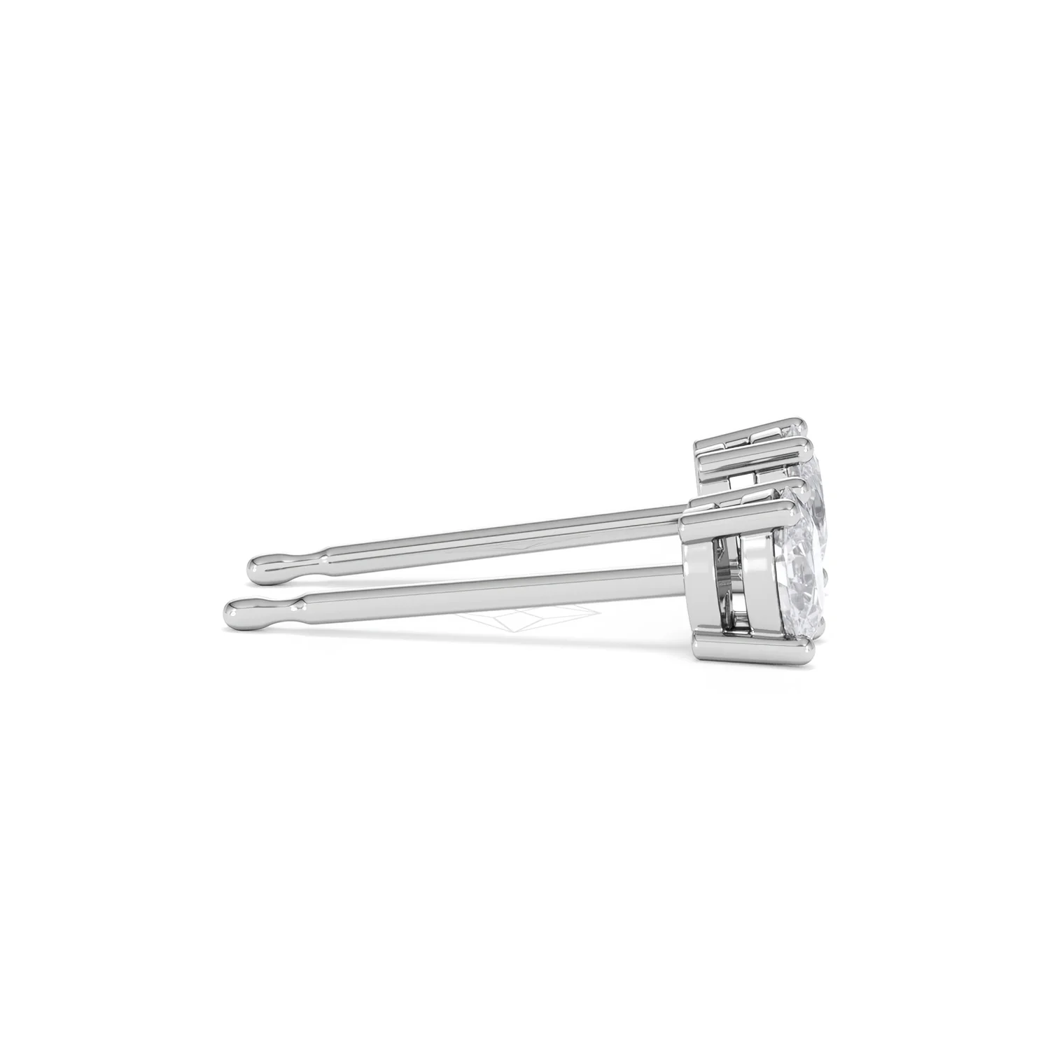 Naomi Oval Cut Lab Diamond Stud Earrings 0.50ct H/SI in 9K White Gold - Image 29