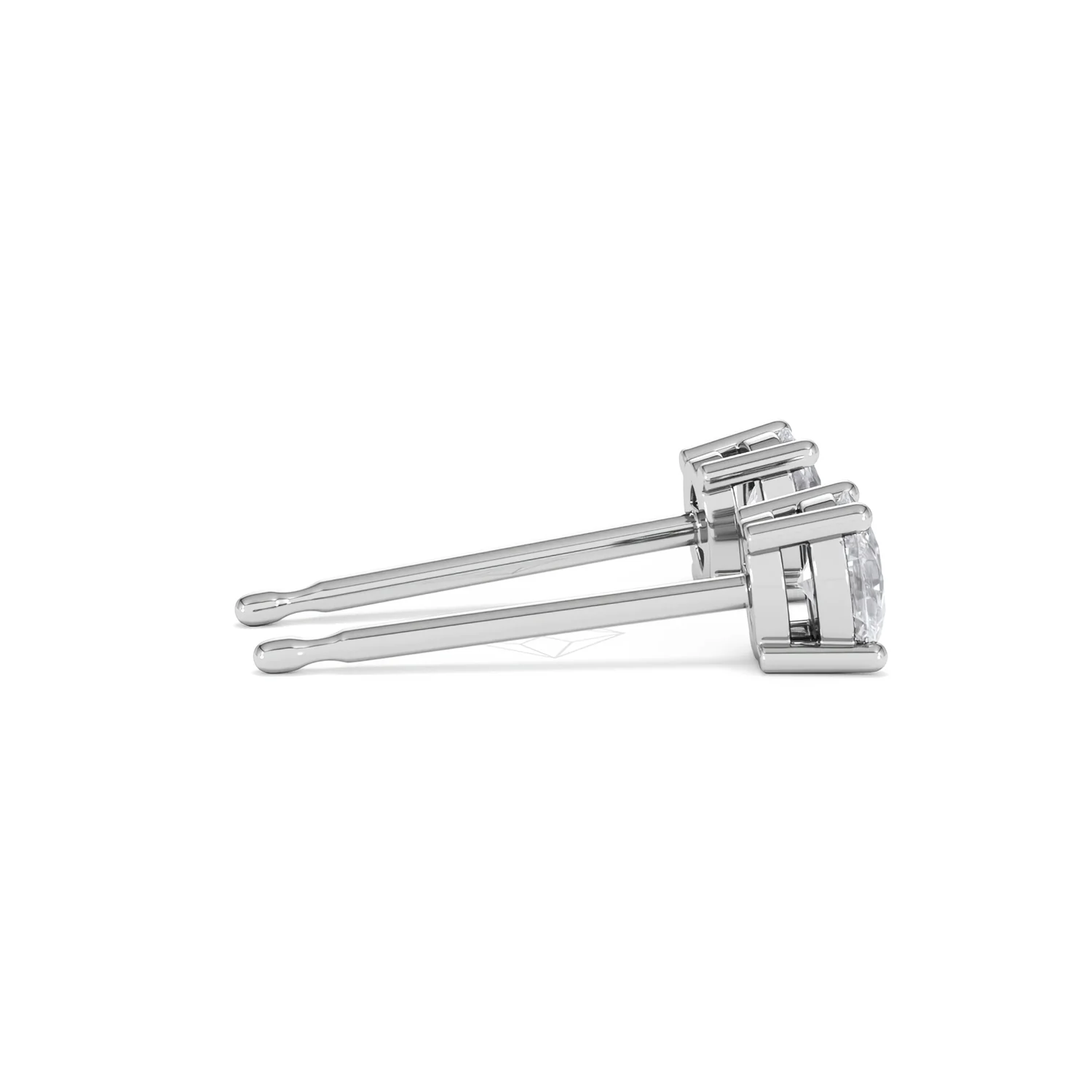 Naomi Oval Cut Lab Diamond Stud Earrings 0.50ct H/SI in 9K White Gold - Image 32