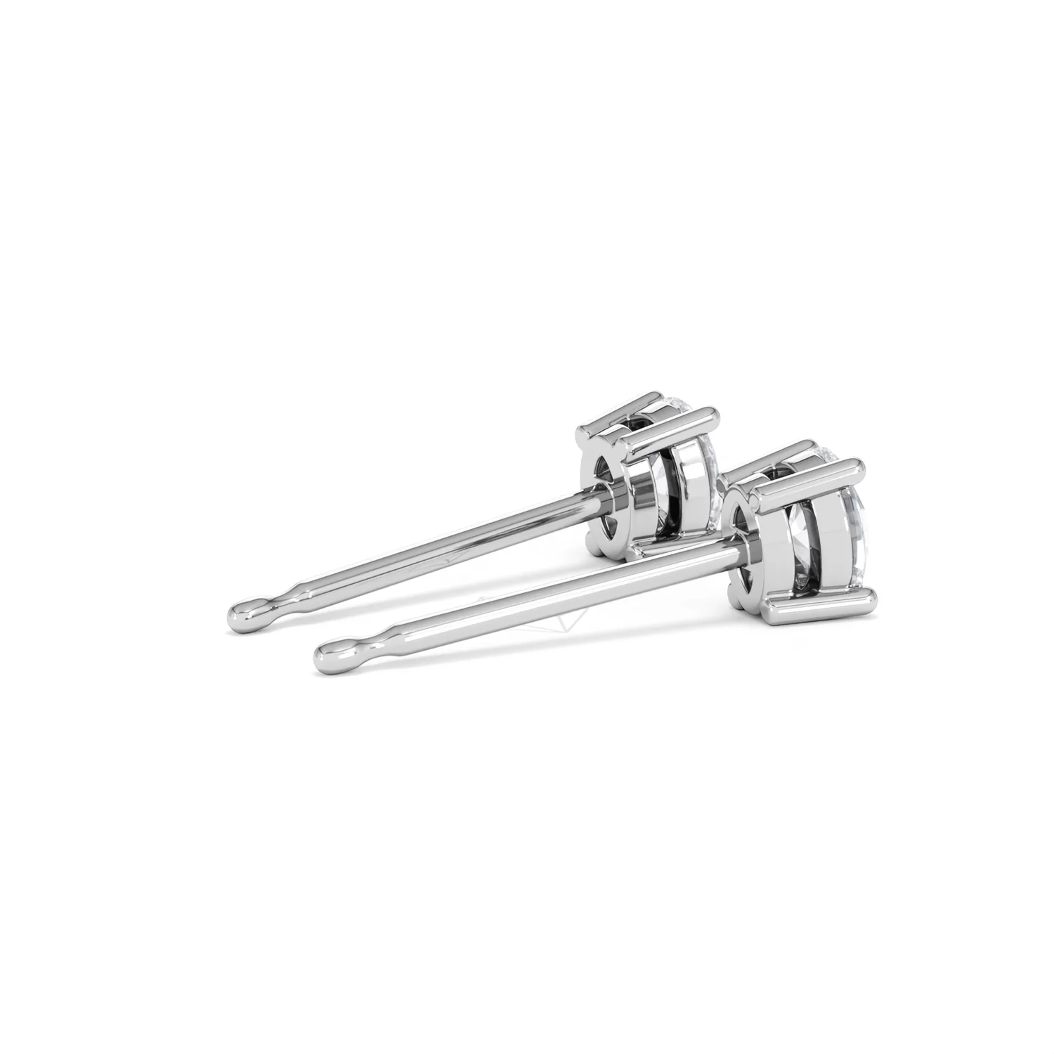 Naomi Oval Cut Lab Diamond Stud Earrings 0.50ct H/SI in 9K White Gold - Image 37
