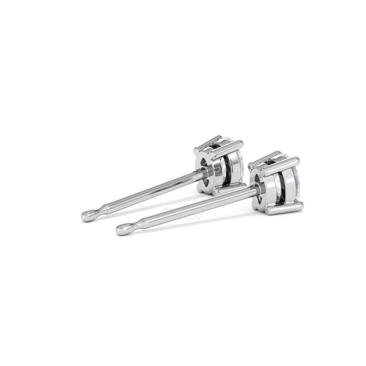 Naomi Oval Cut Lab Diamond Stud Earrings 0.50ct H/SI in 9K White Gold - Image 38