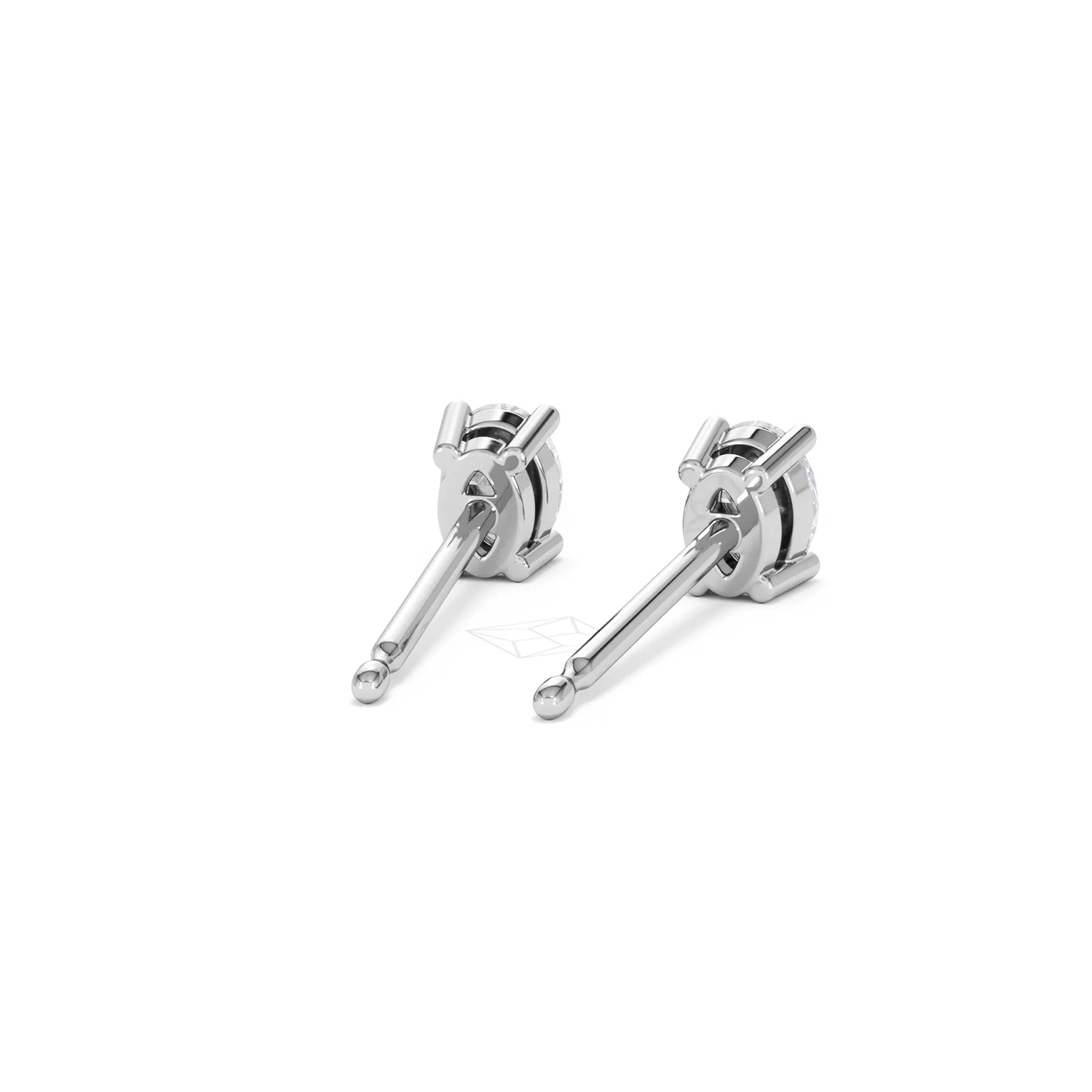 Naomi Oval Cut Lab Diamond Stud Earrings 0.50ct H/SI in 9K White Gold - Image 46