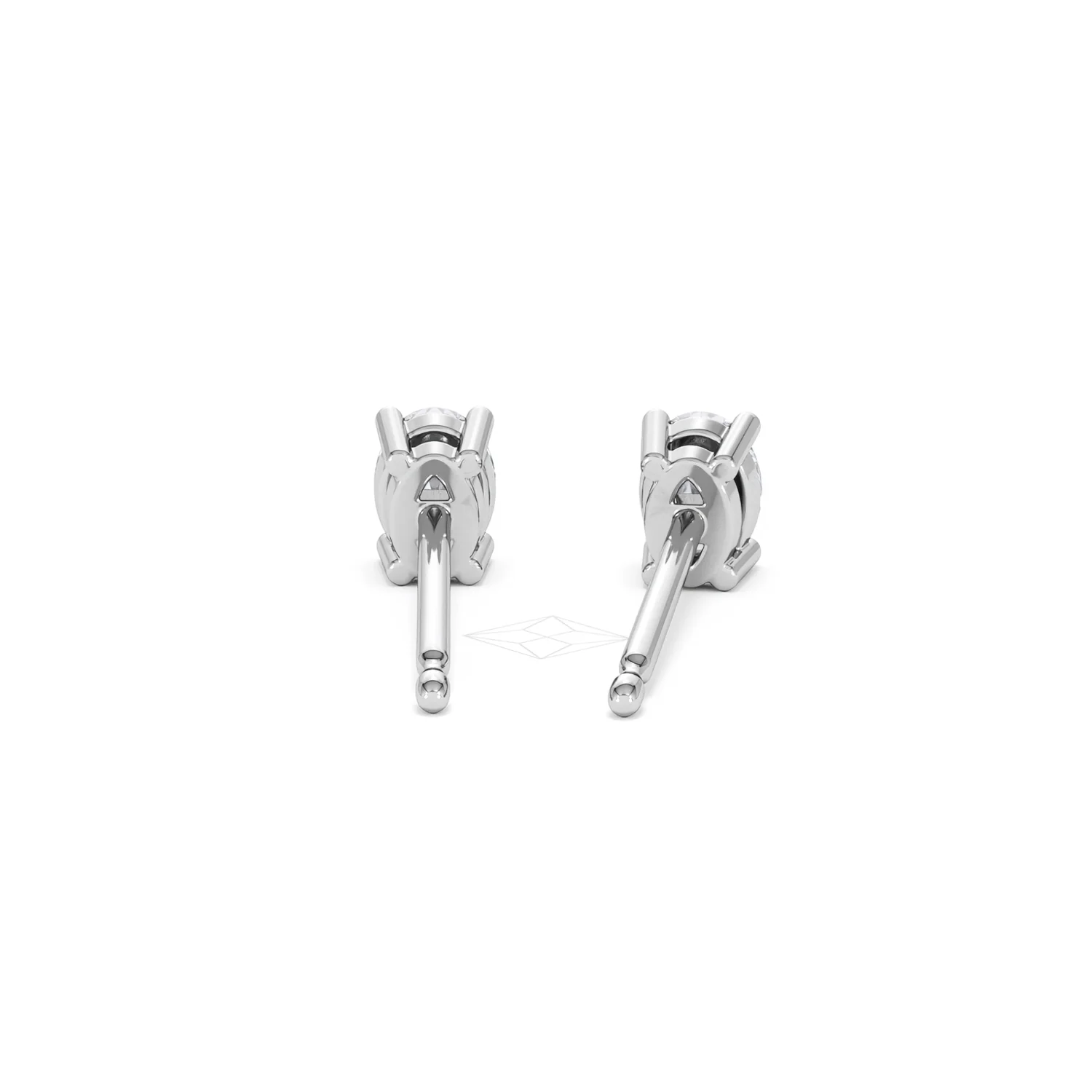 Naomi Oval Cut Lab Diamond Stud Earrings 0.50ct H/SI in 9K White Gold - Image 49