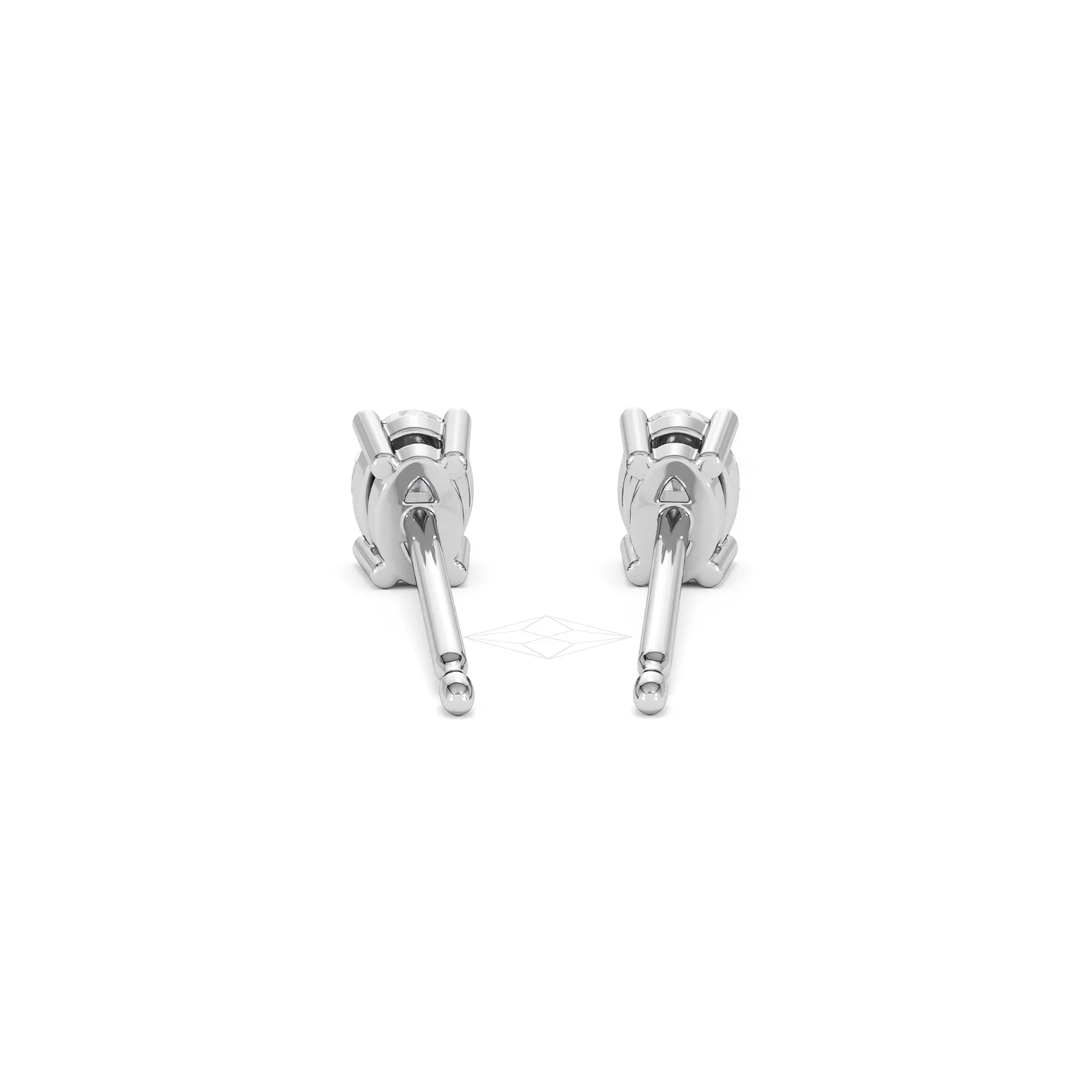 Naomi Oval Cut Lab Diamond Stud Earrings 0.50ct H/SI in 9K White Gold - Image 50