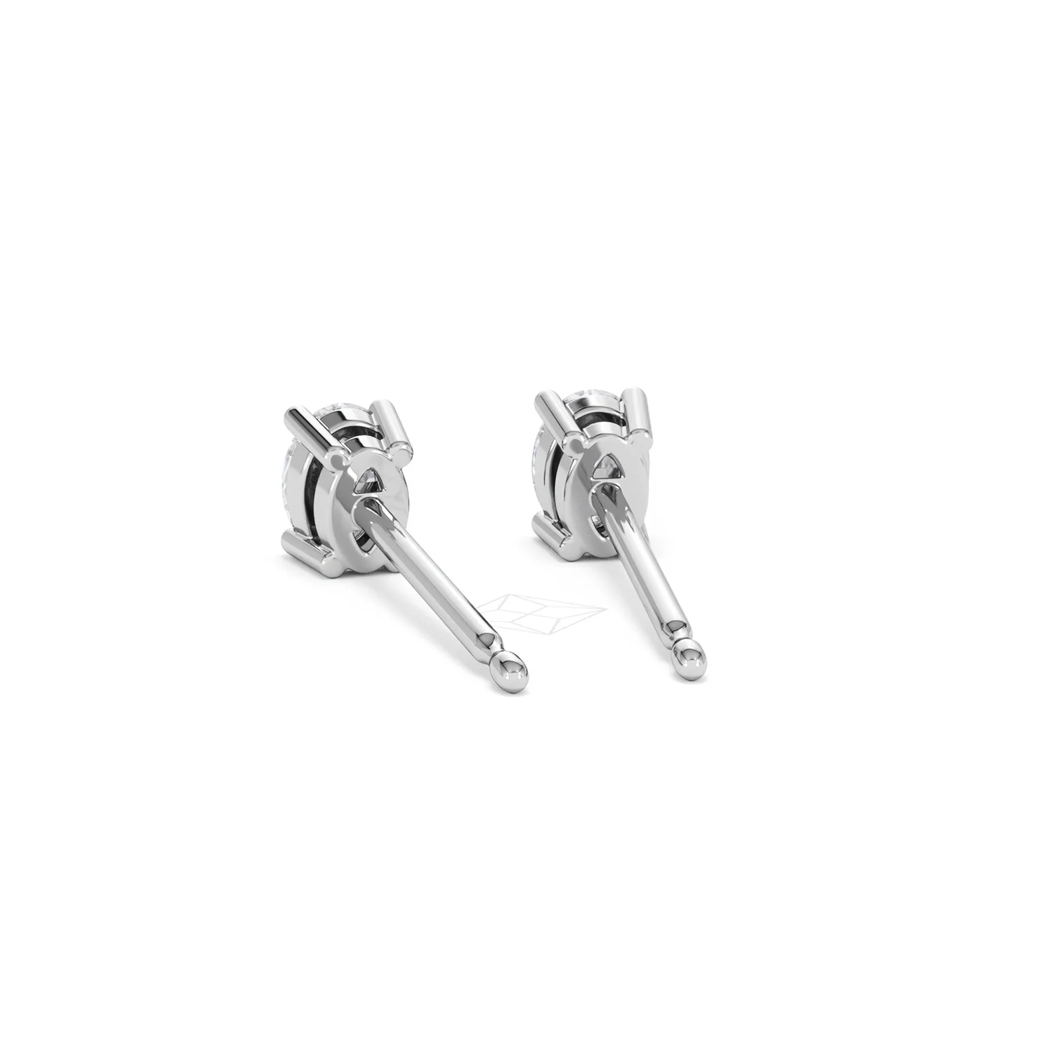 Naomi Oval Cut Lab Diamond Stud Earrings 0.50ct H/SI in 9K White Gold - Image 53